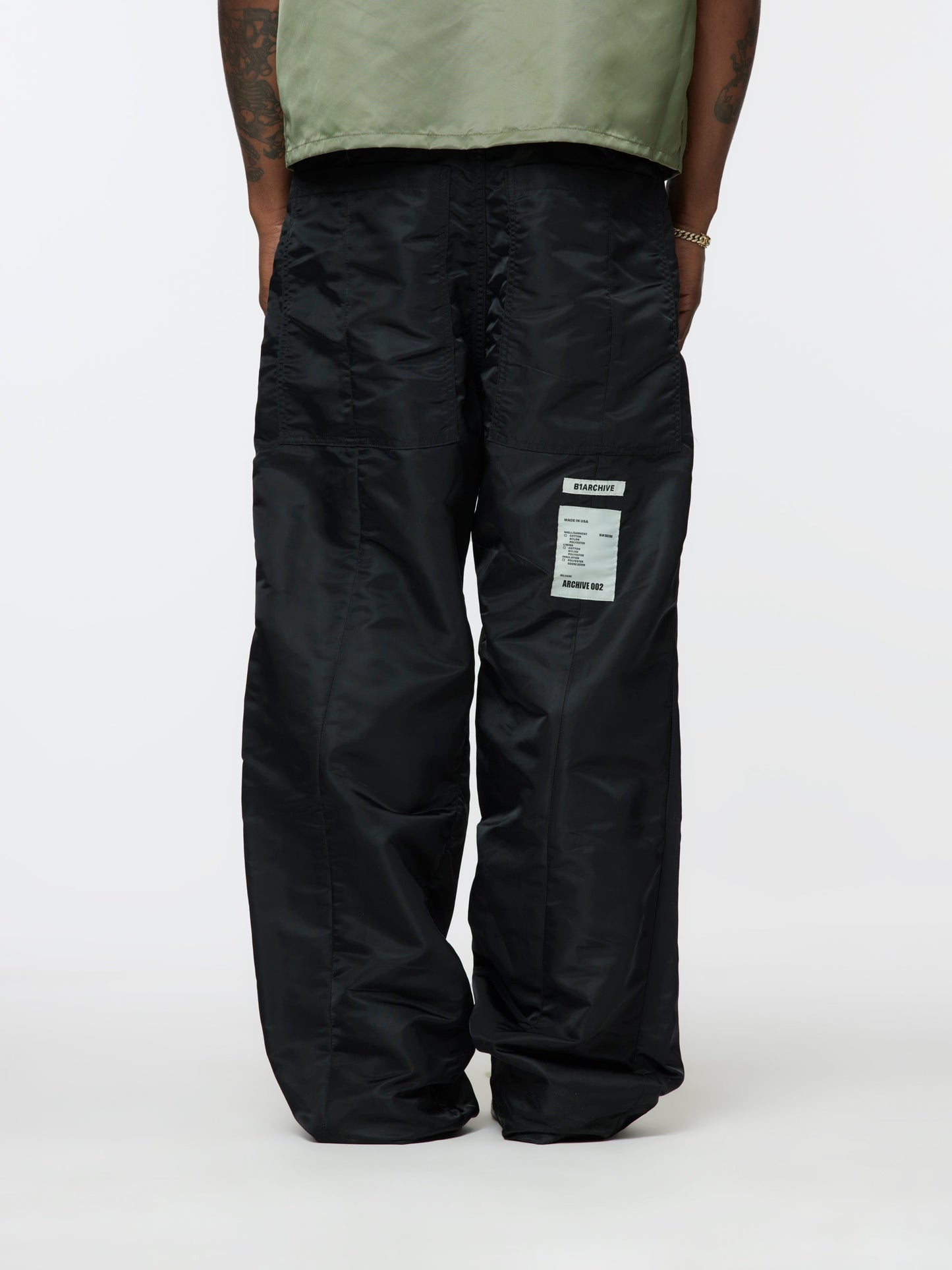 Wide Leg 5 Pocket Trouser (Black)