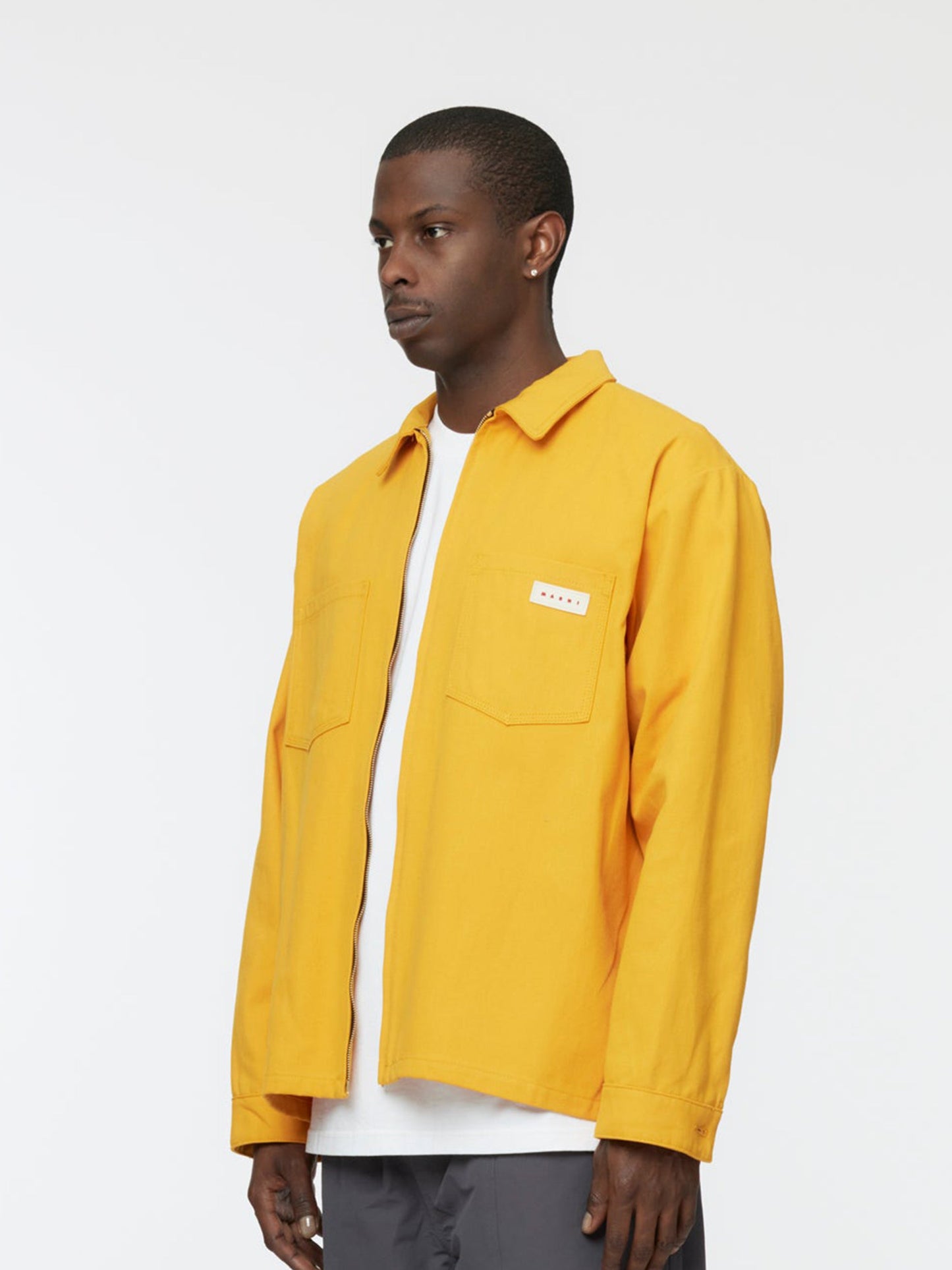 Garbardine Workwear Shirt (Light Orange)