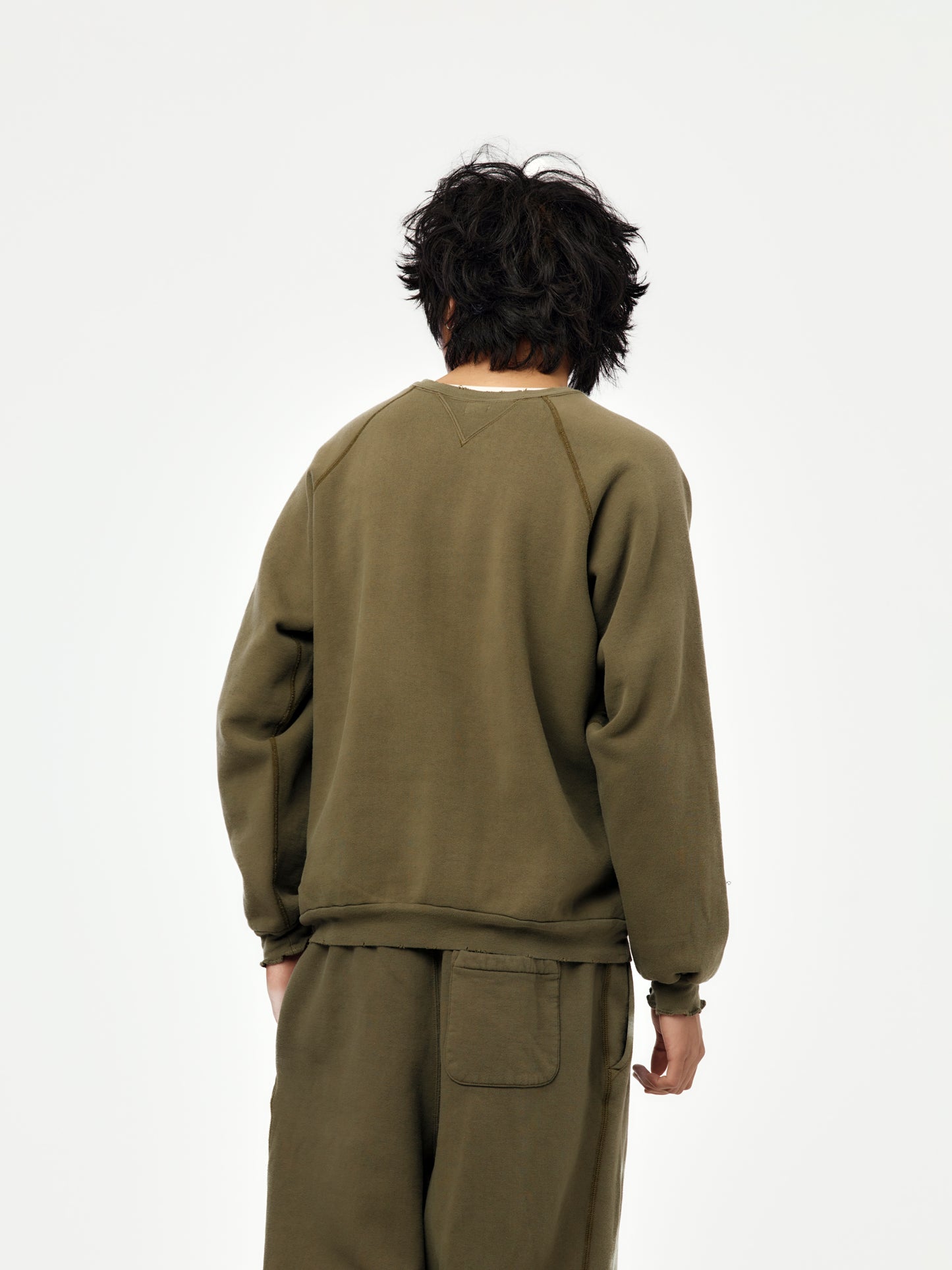 Vintage Double V Sweatshirt (OLIVE) (SIS)
