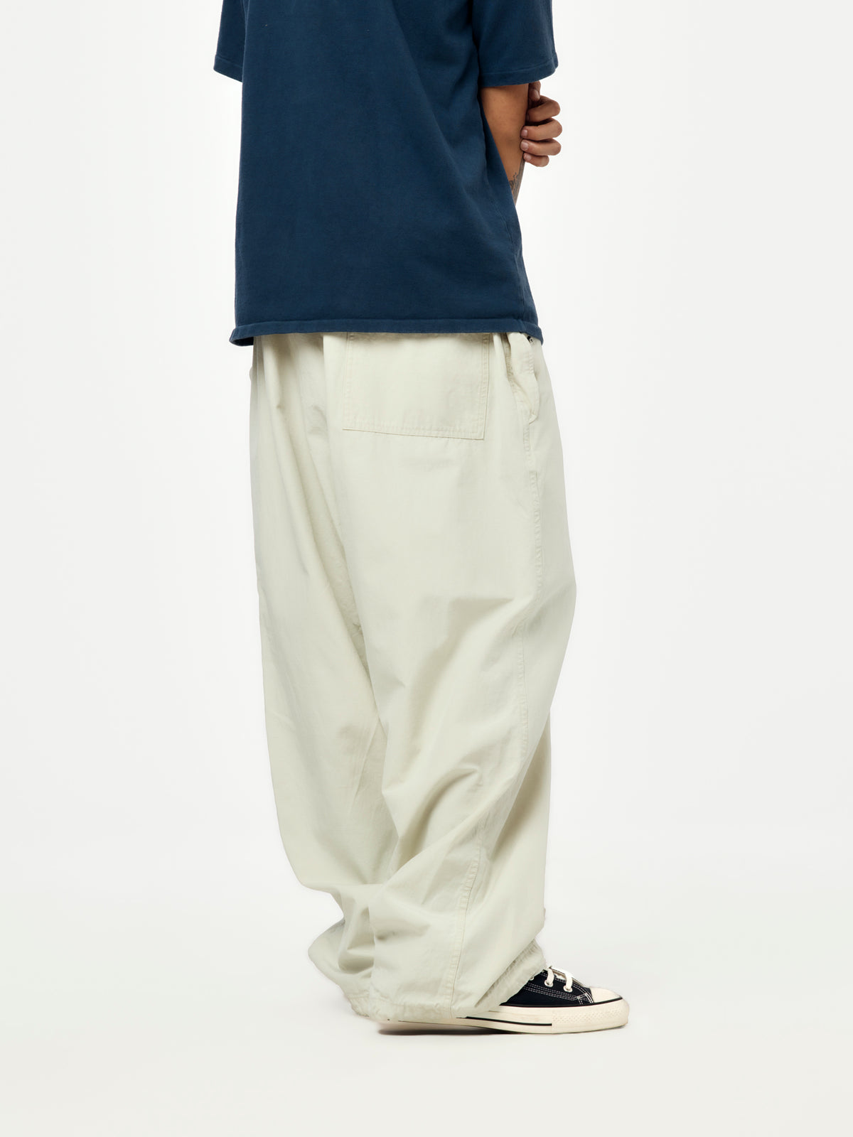 A.PRESSE Cotton Silk Back Gabardine M-51 Over Pants (ECRU) (SIS