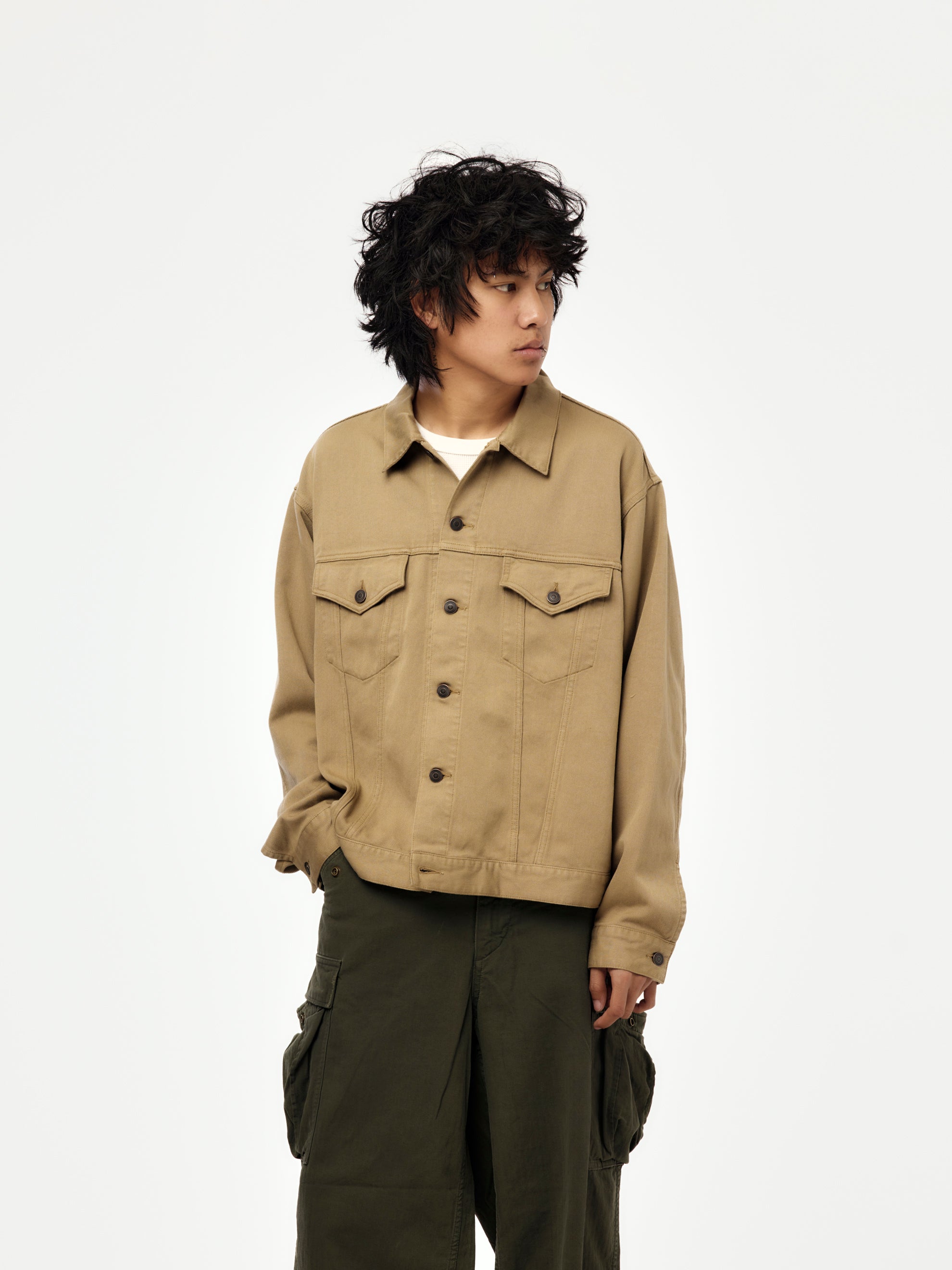 ジャケット・アウター a.presse swing top beige A.PRESSE A.PRESSE Washed Silk Cotton Pique 3rd Type Jacket (Beige