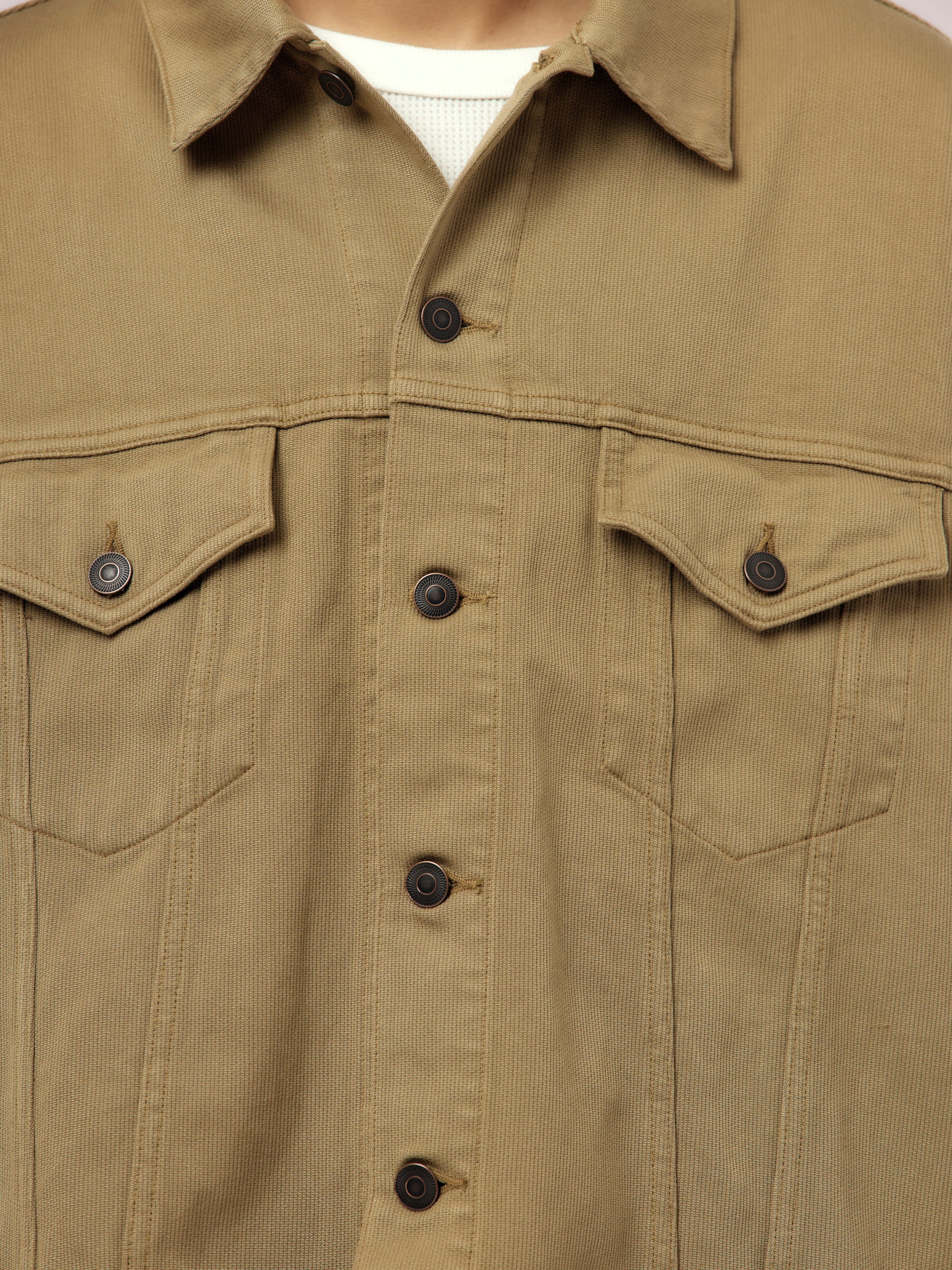A.PRESSE A.PRESSE Washed Silk Cotton Pique 3rd Type Jacket (Beige