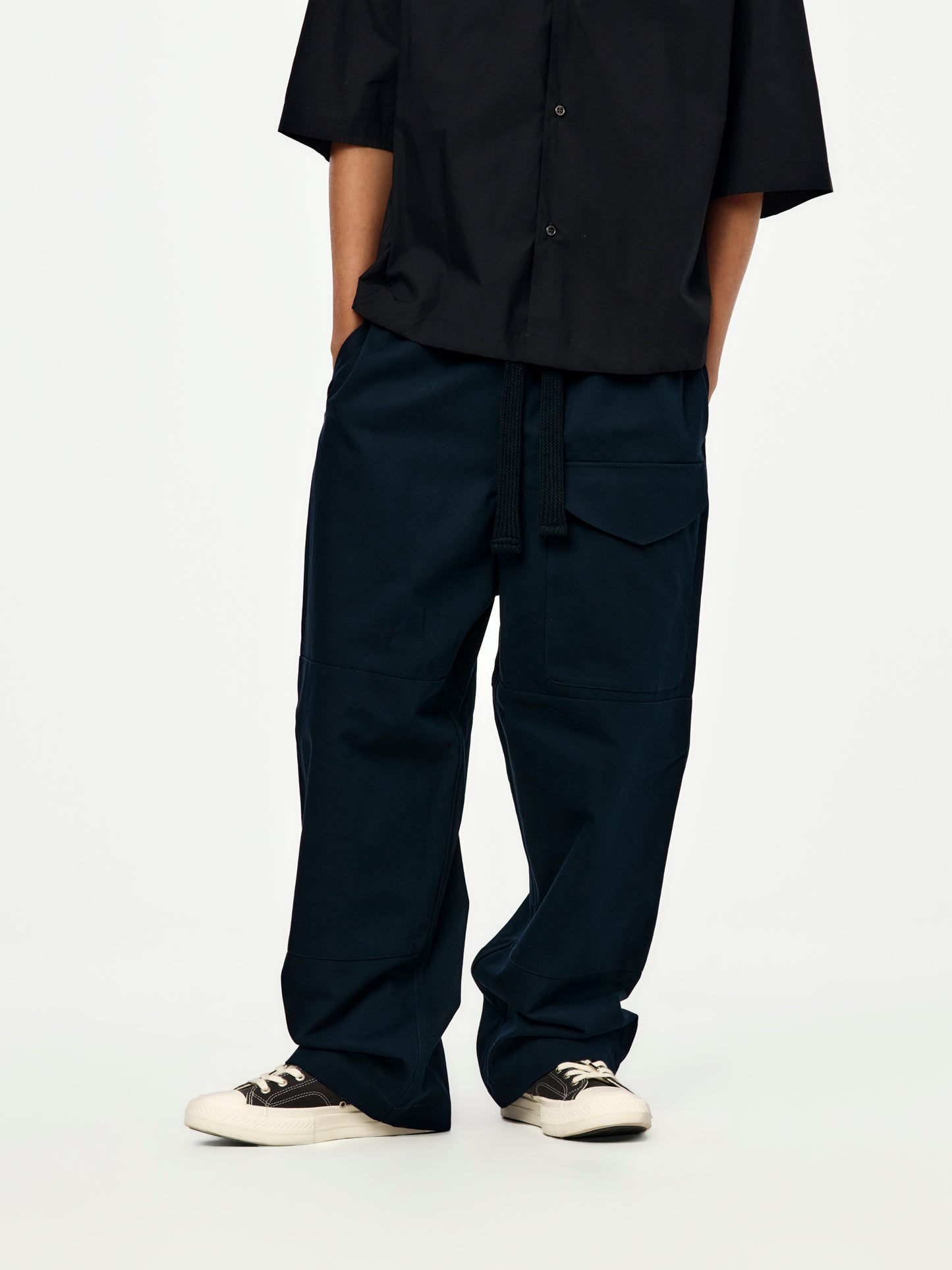 Nava Patch Pocket Drawstring Pant (Indigo)