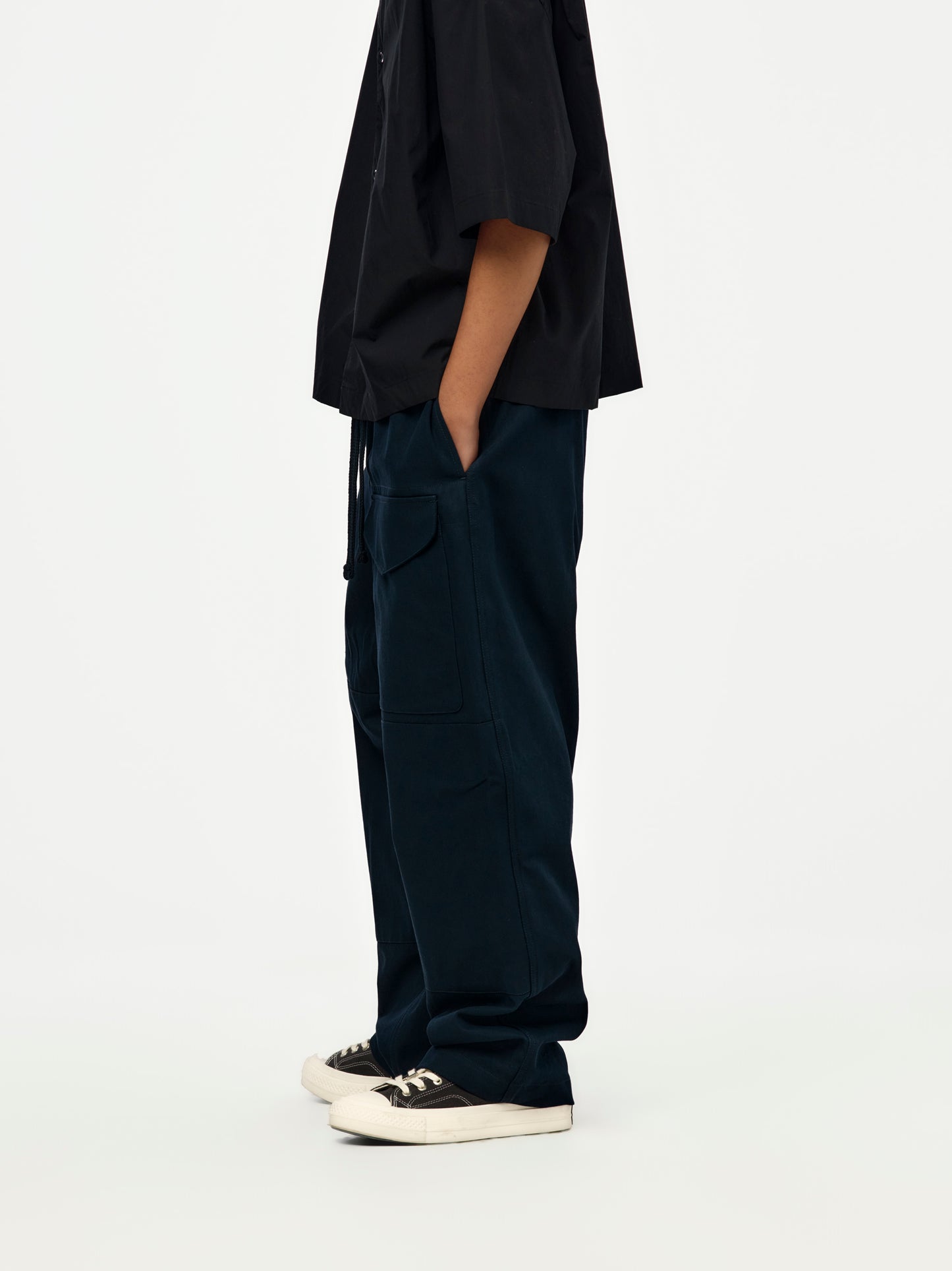 Nava Patch Pocket Drawstring Pant (Indigo)