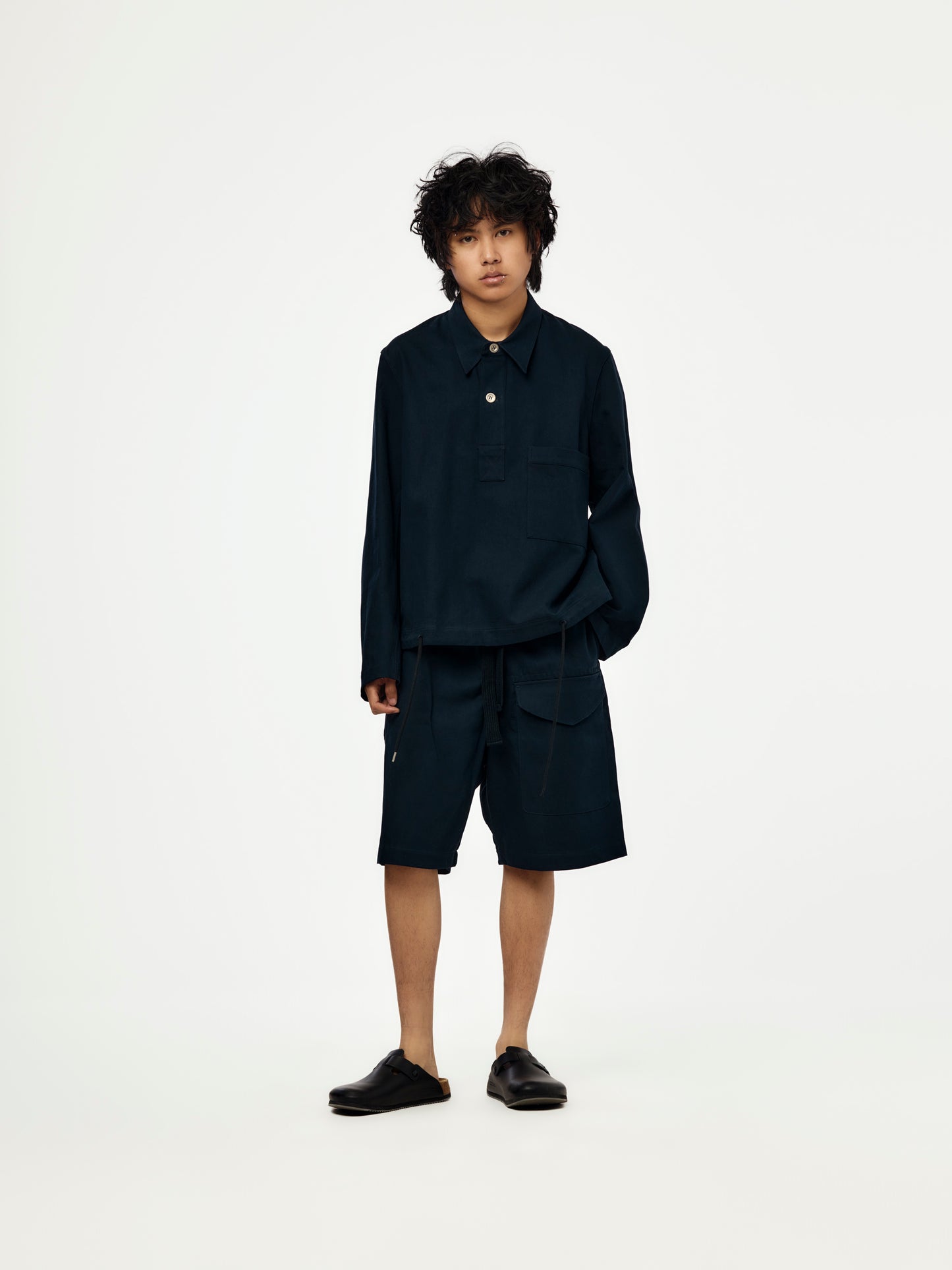 Ikaria Patch Pocket Drawstring Short (Indigo)