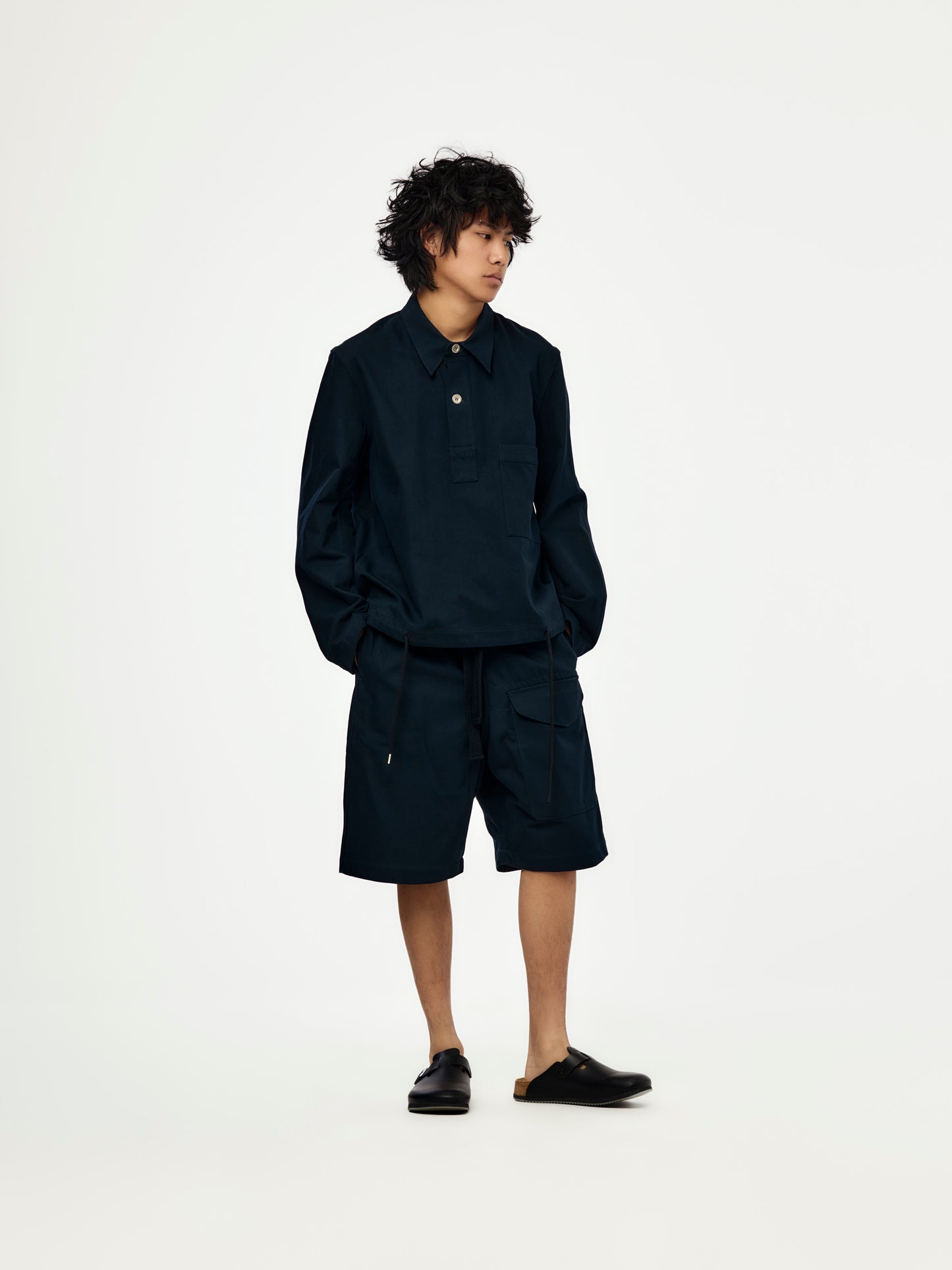 Ikaria Patch Pocket Drawstring Short (Indigo)