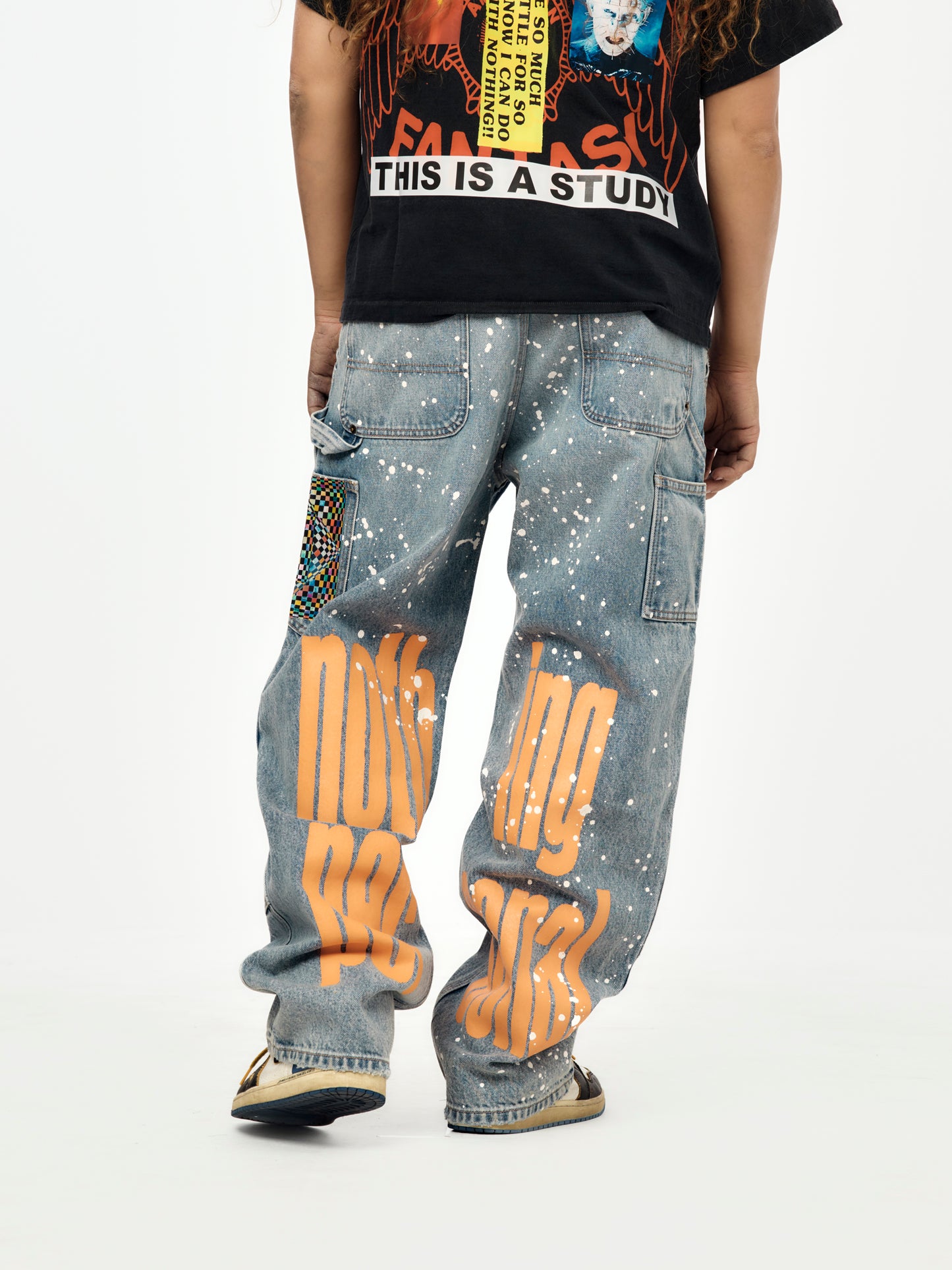 Nothing Personal Double Knee Jeans (Blue)