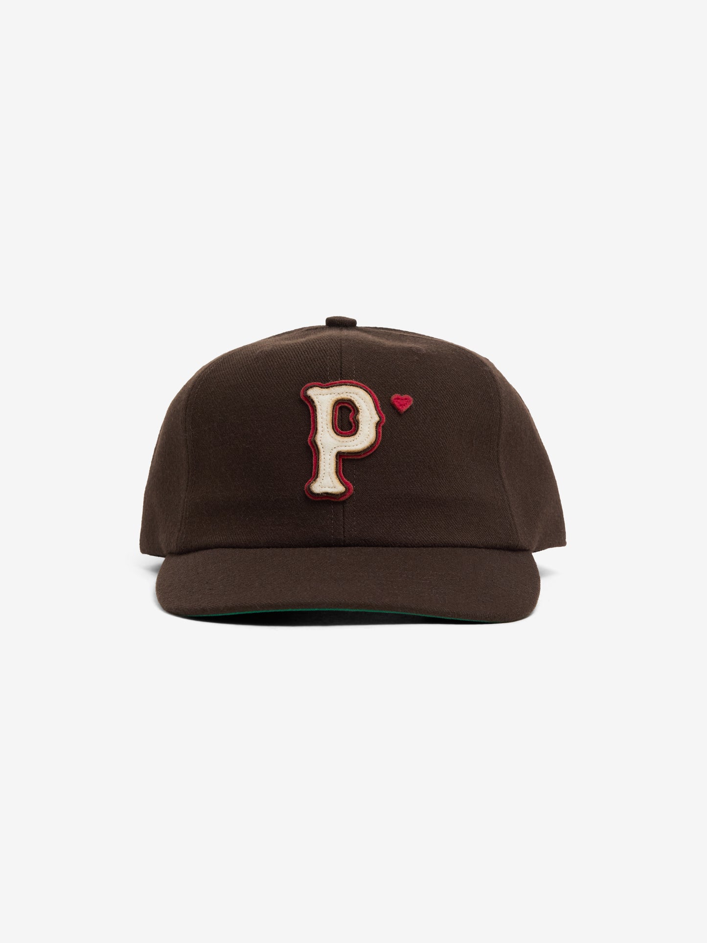 Wool Baseball "P" Hat (Brown)