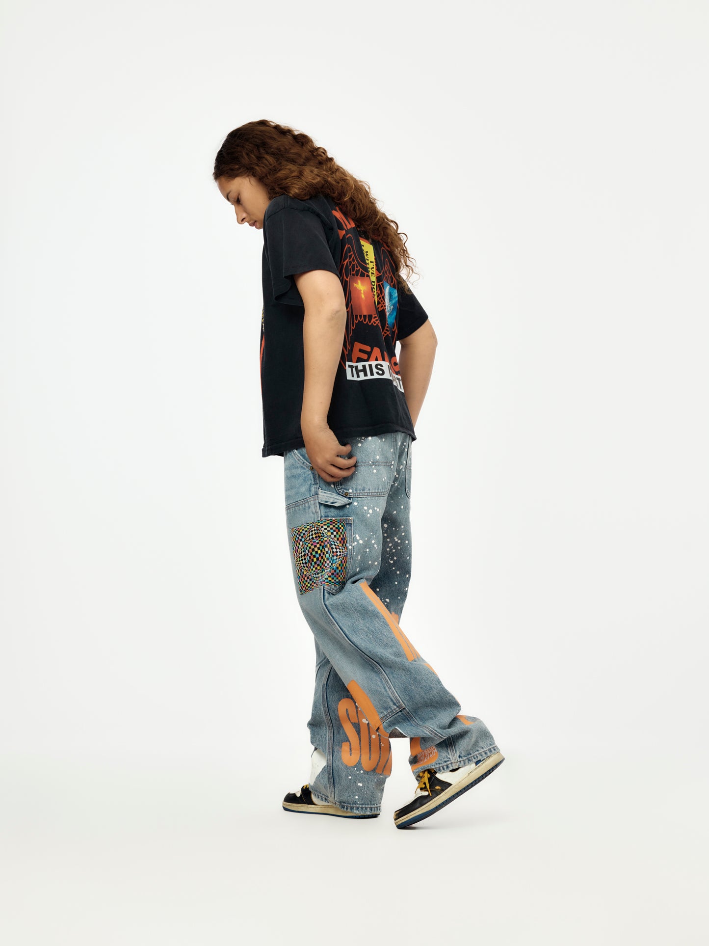 Nothing Personal Double Knee Jeans (Blue)