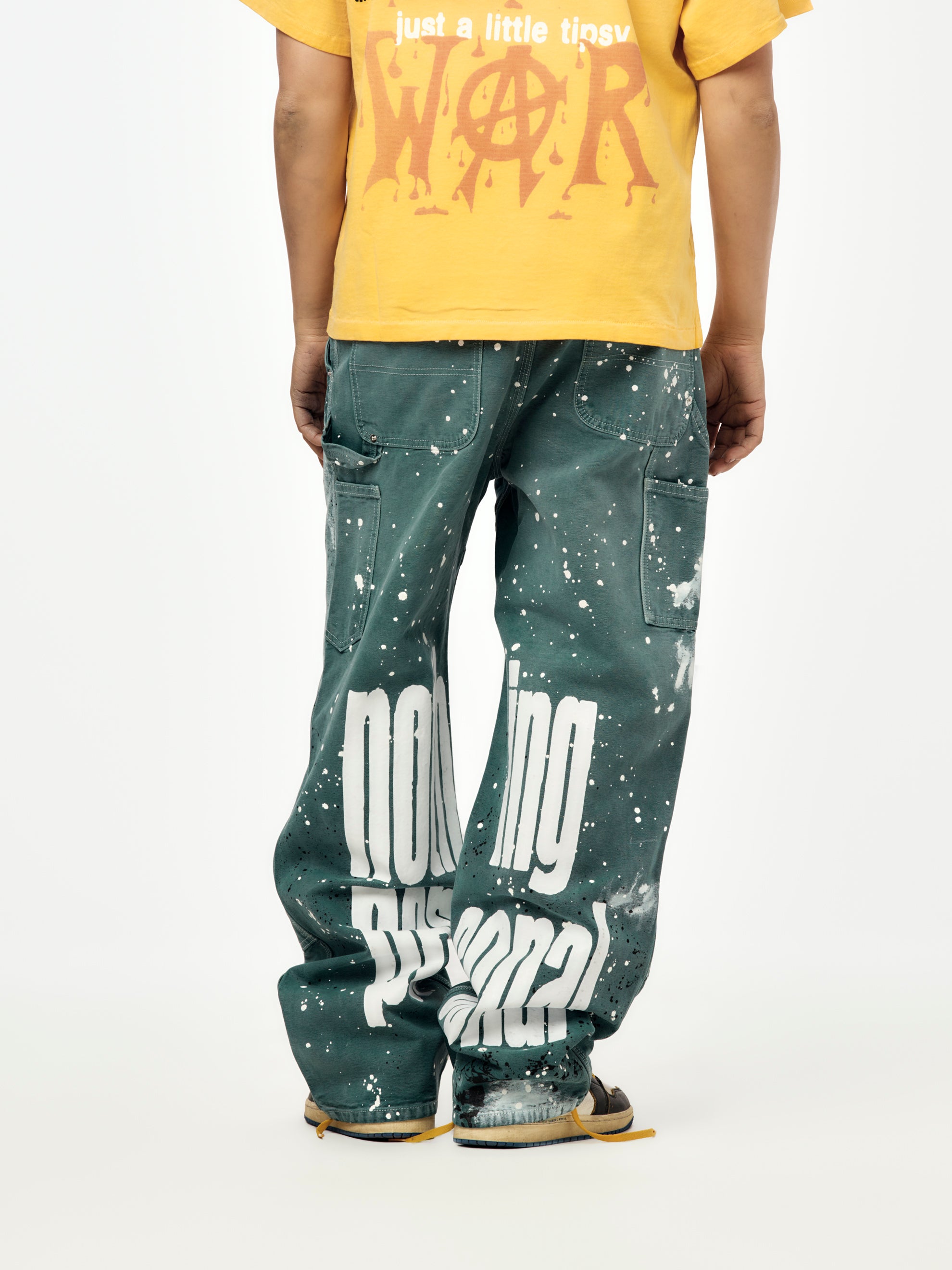 STUDIES Nothing Personal Double Knee Jeans (Green) - UNION LOS ANGELES