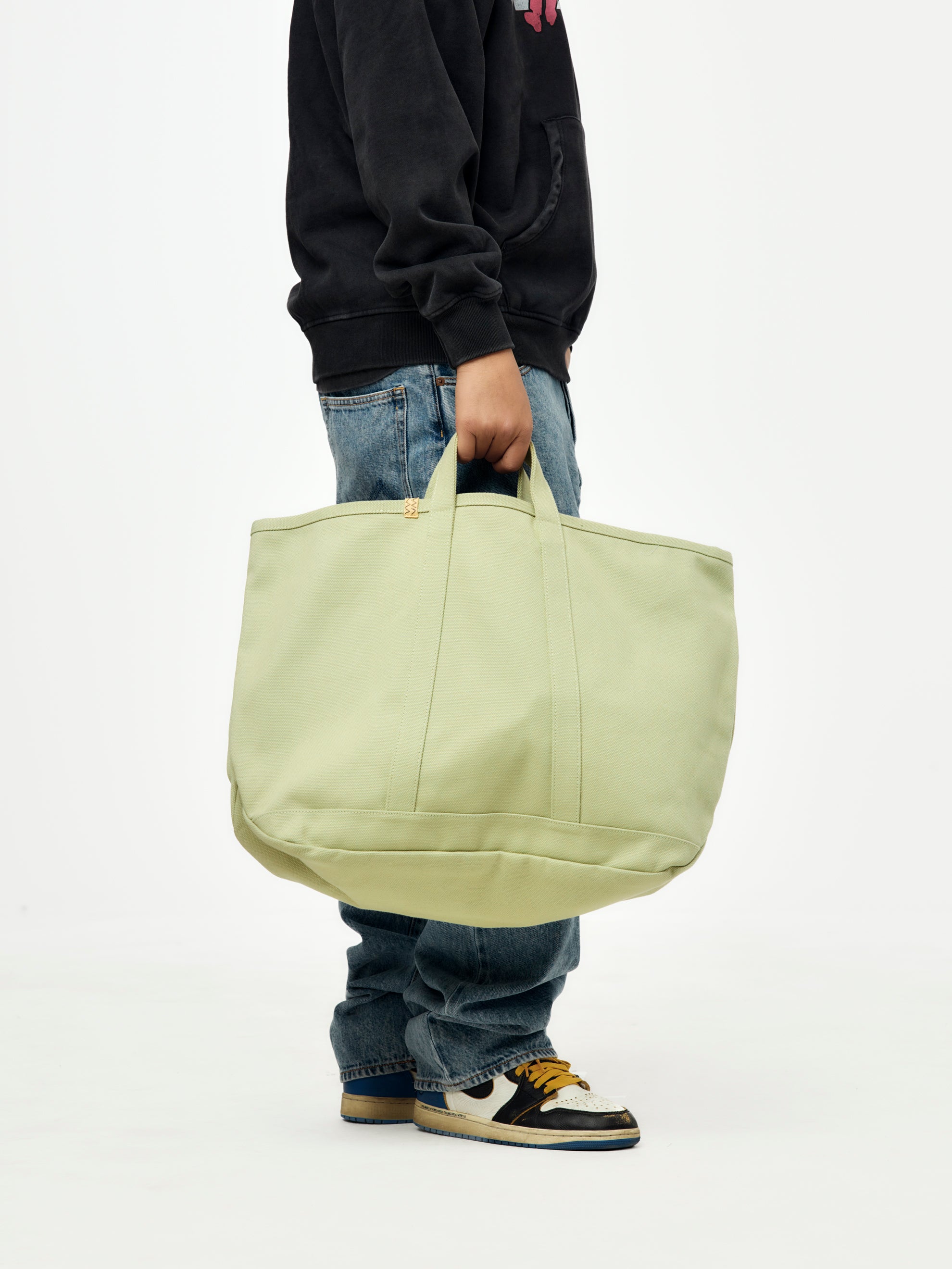 トップス visvim MARKET BAG (L) Visvim visvim CANVAS RIME TOTE (LT.GREEN) - UNION LOS ANGELES