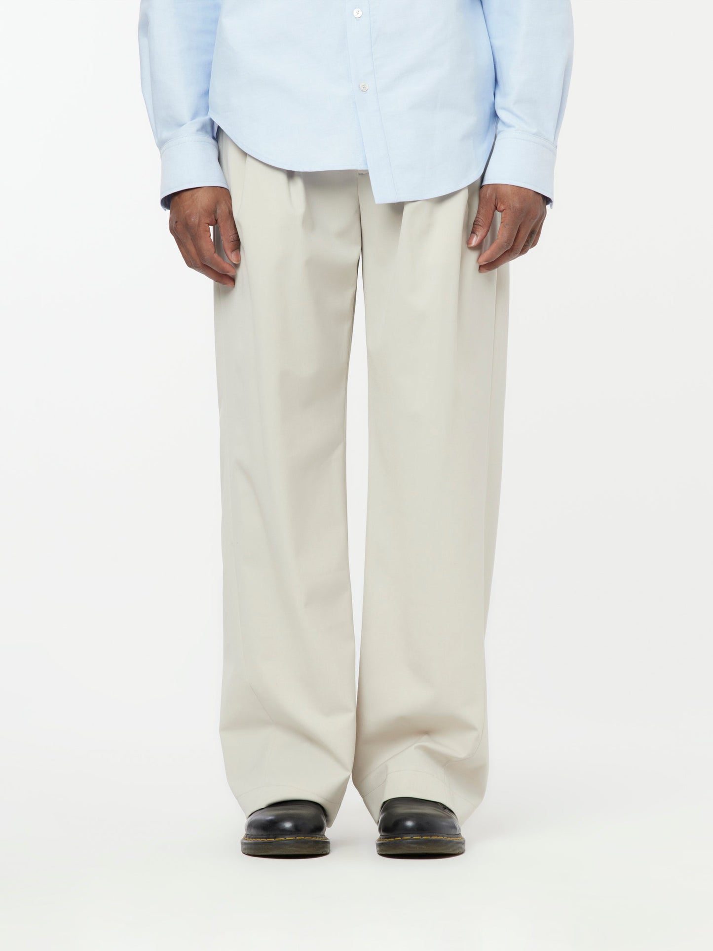 Pleated Shift Trousers (Ecru)