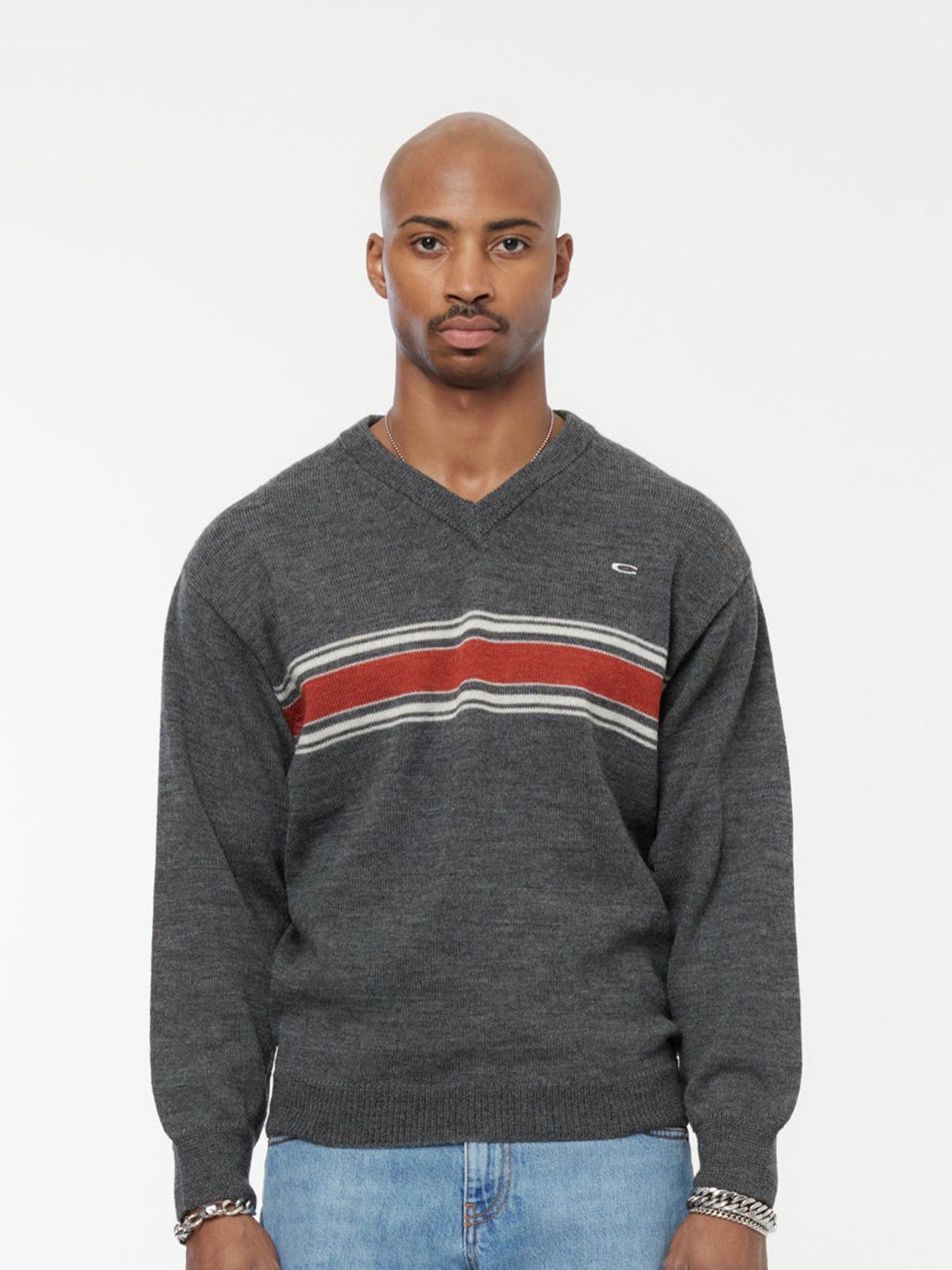 Field V-Neck Sweater (Dark Grey)