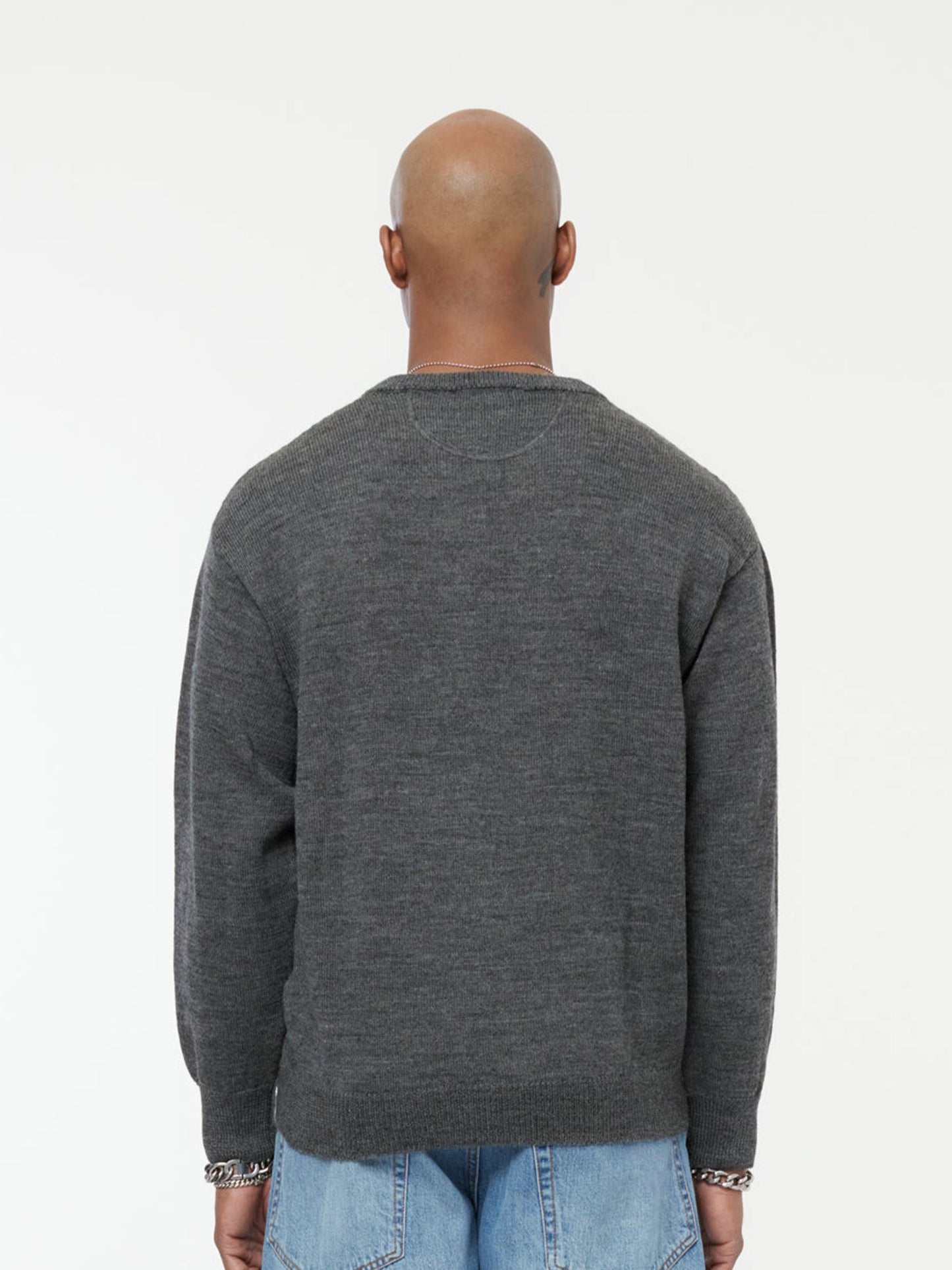 Field V-Neck Sweater (Dark Grey)