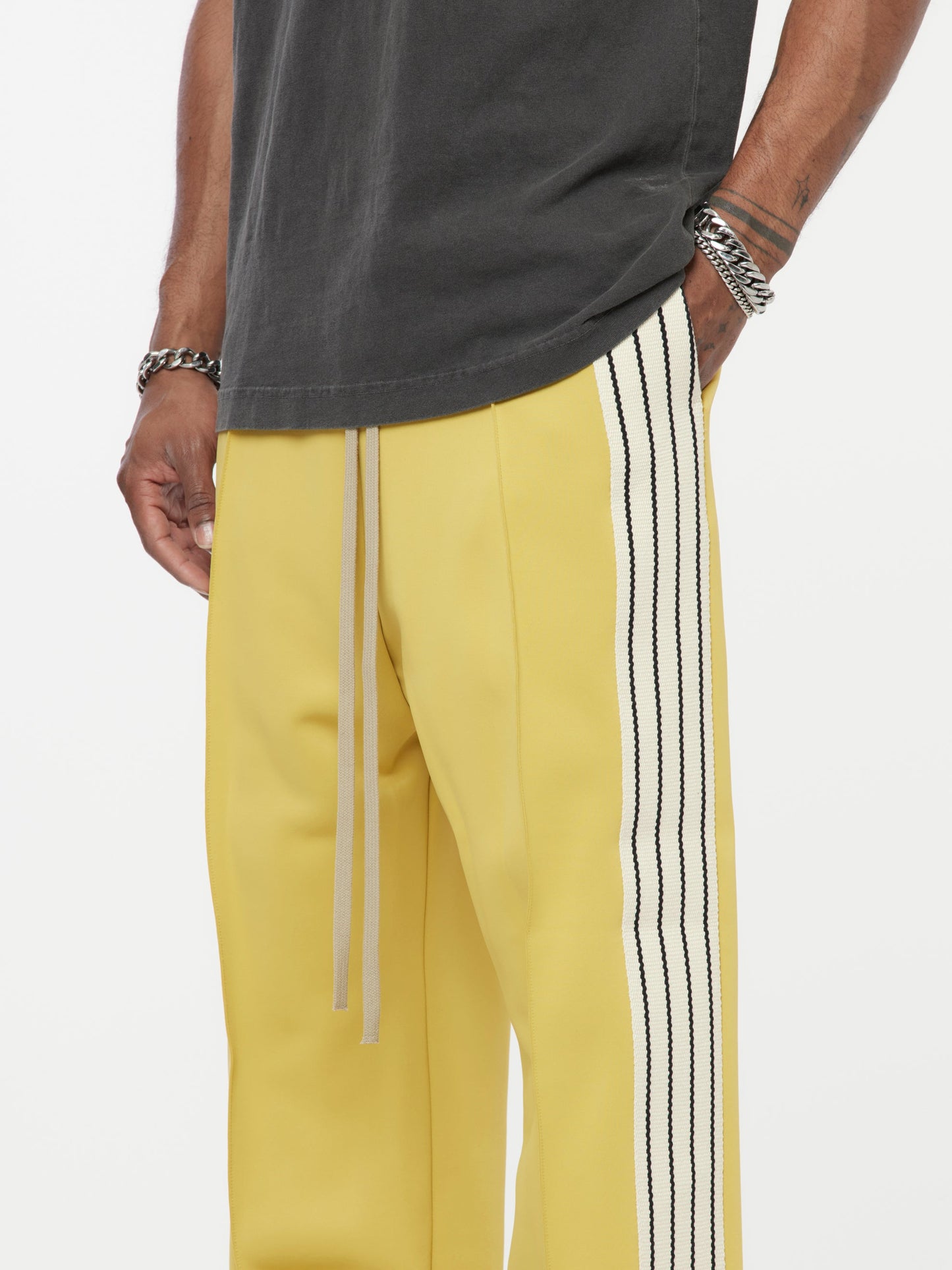 Pintuck and Stripe Relaxed Sweatpant (Tuscan)