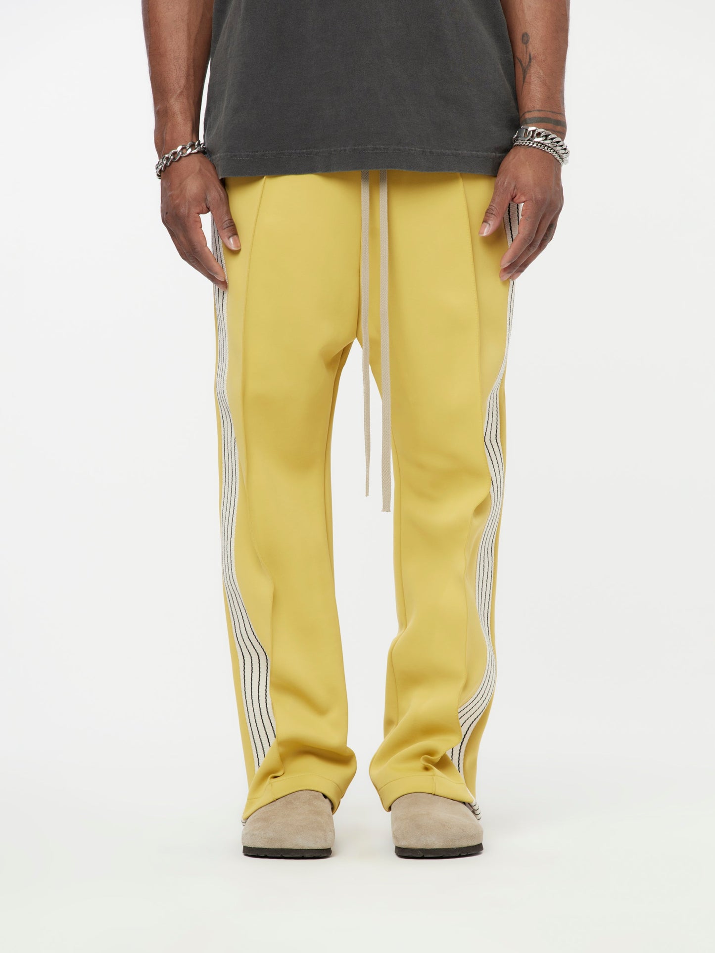 Pintuck and Stripe Relaxed Sweatpant (Tuscan)