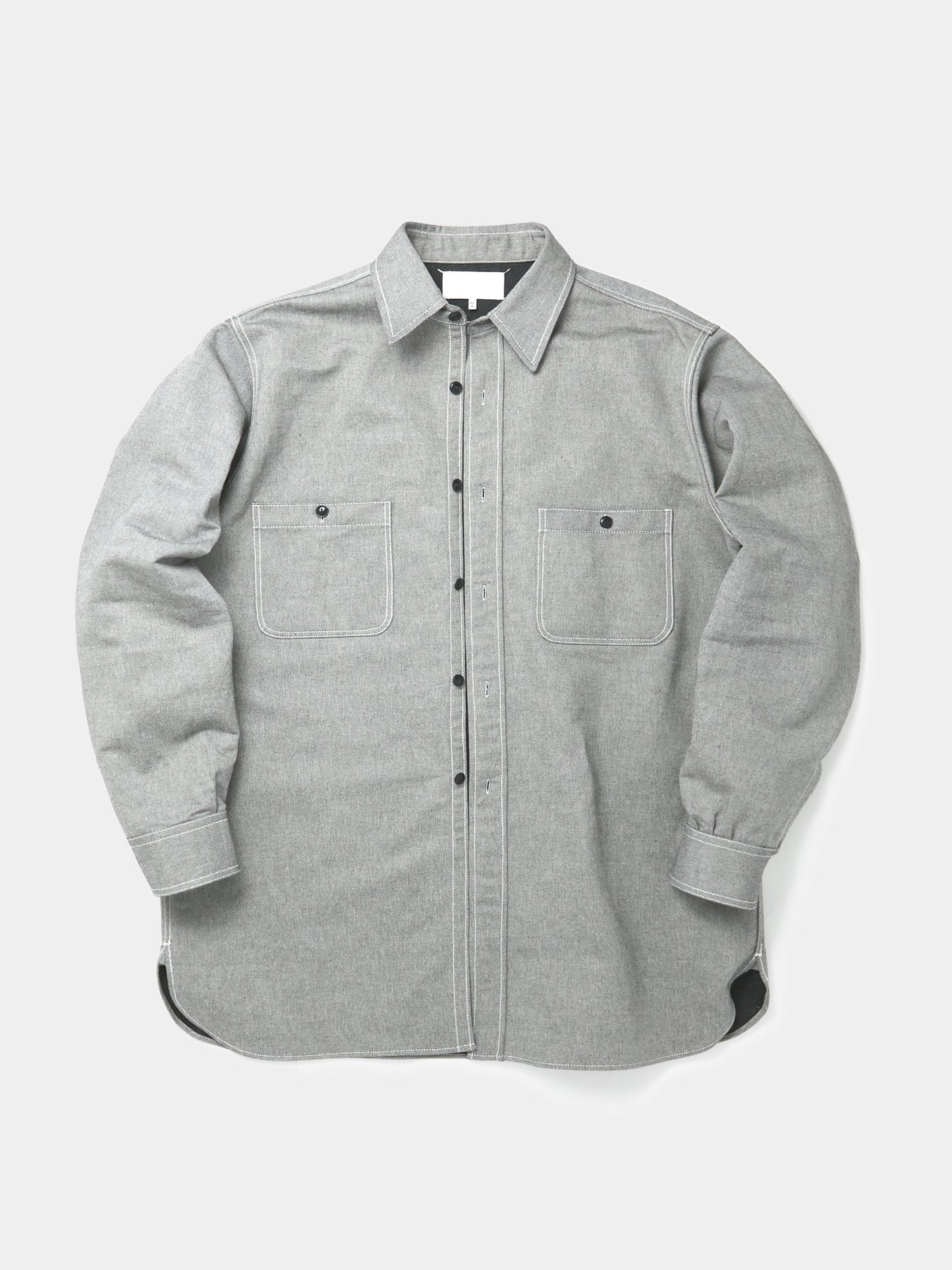 10oz Black Broken Twill Shirt (Caviar)