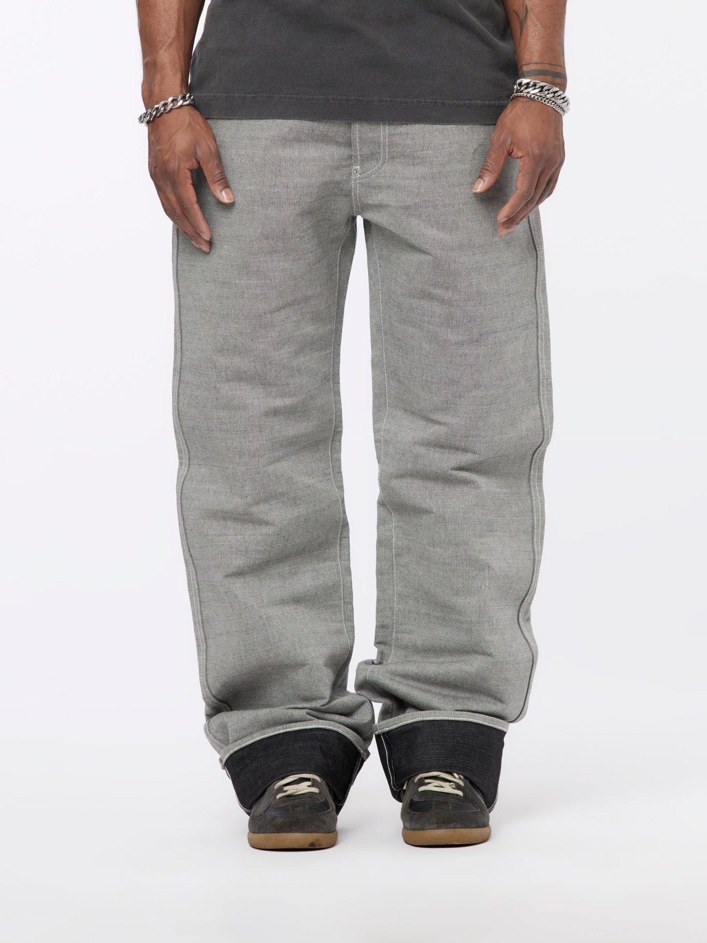 12oz Black Broken Twill Trouser (Caviar)