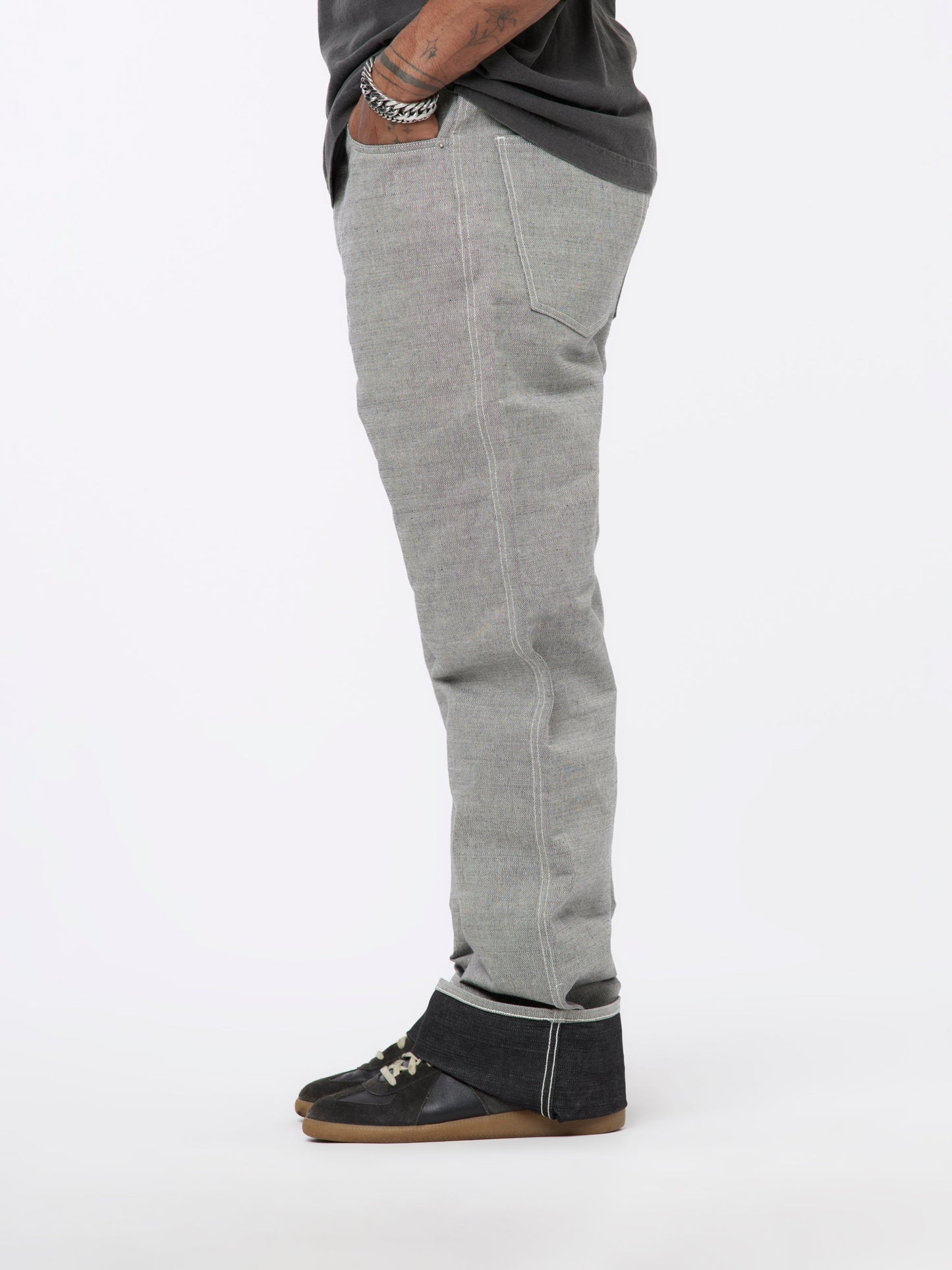 12oz Black Broken Twill Trouser (Caviar)