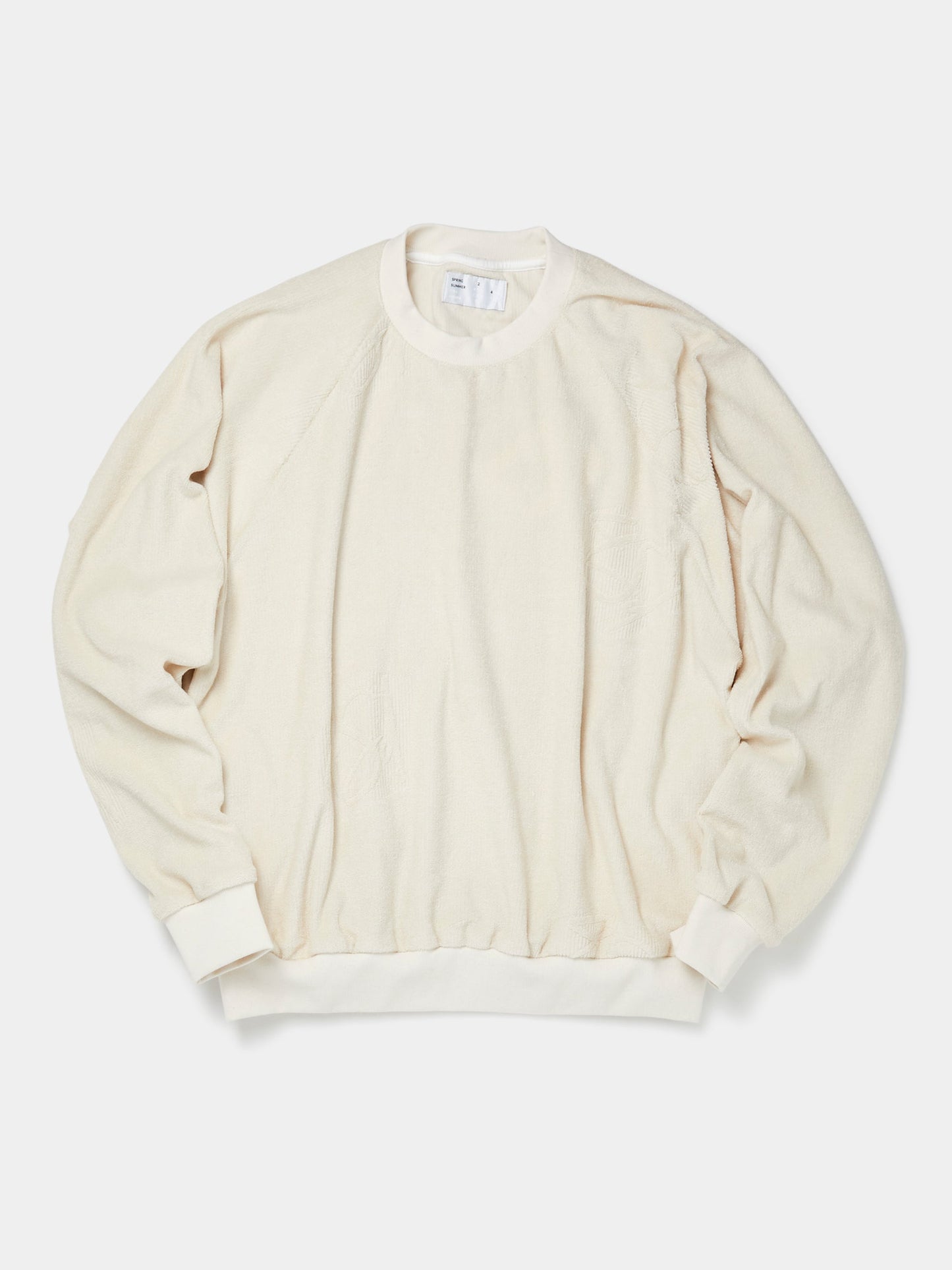 Terry Jacquard Crewneck (Off White)