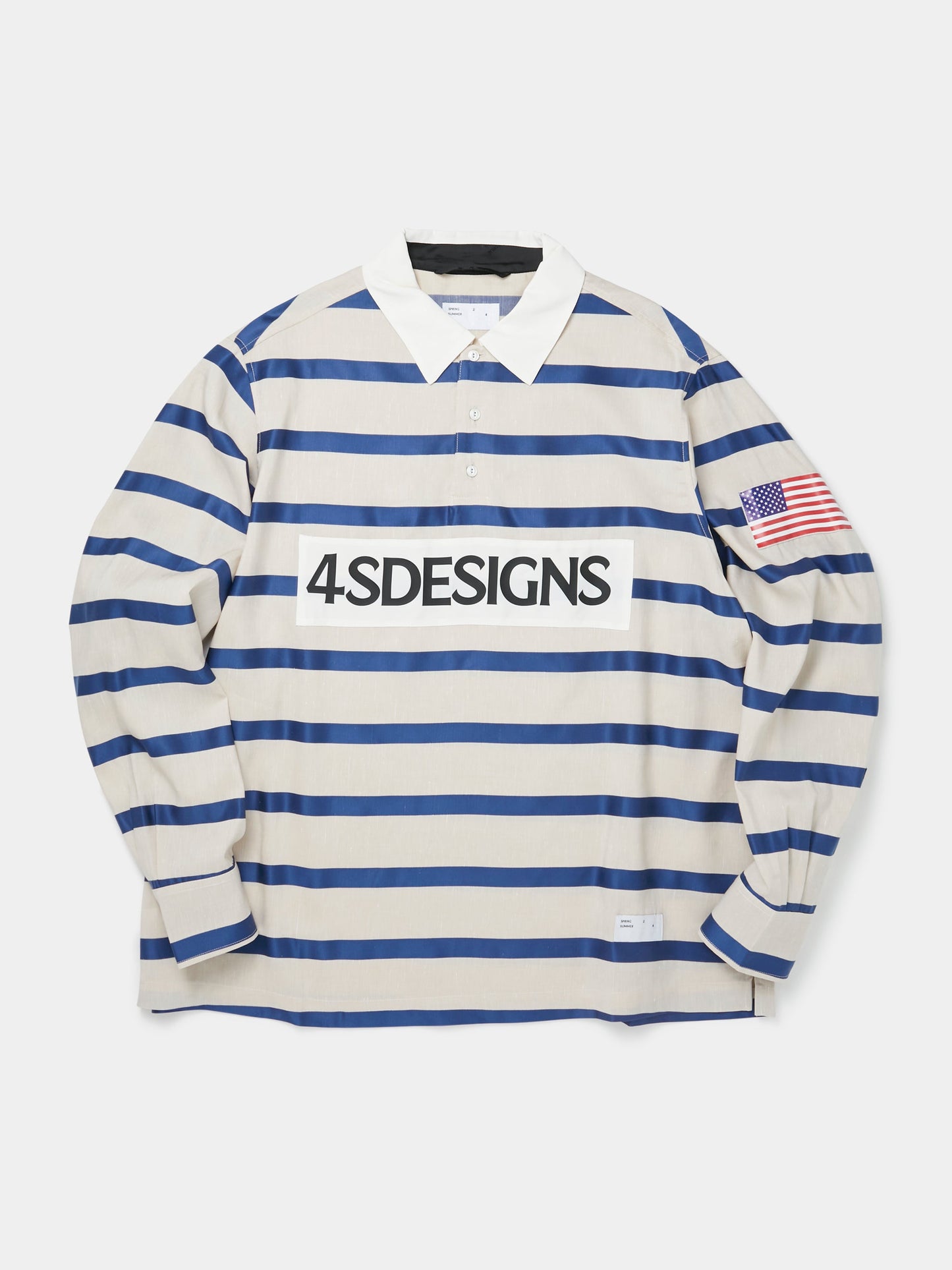 Rugby Stripe Shirt (Off White/Navy)