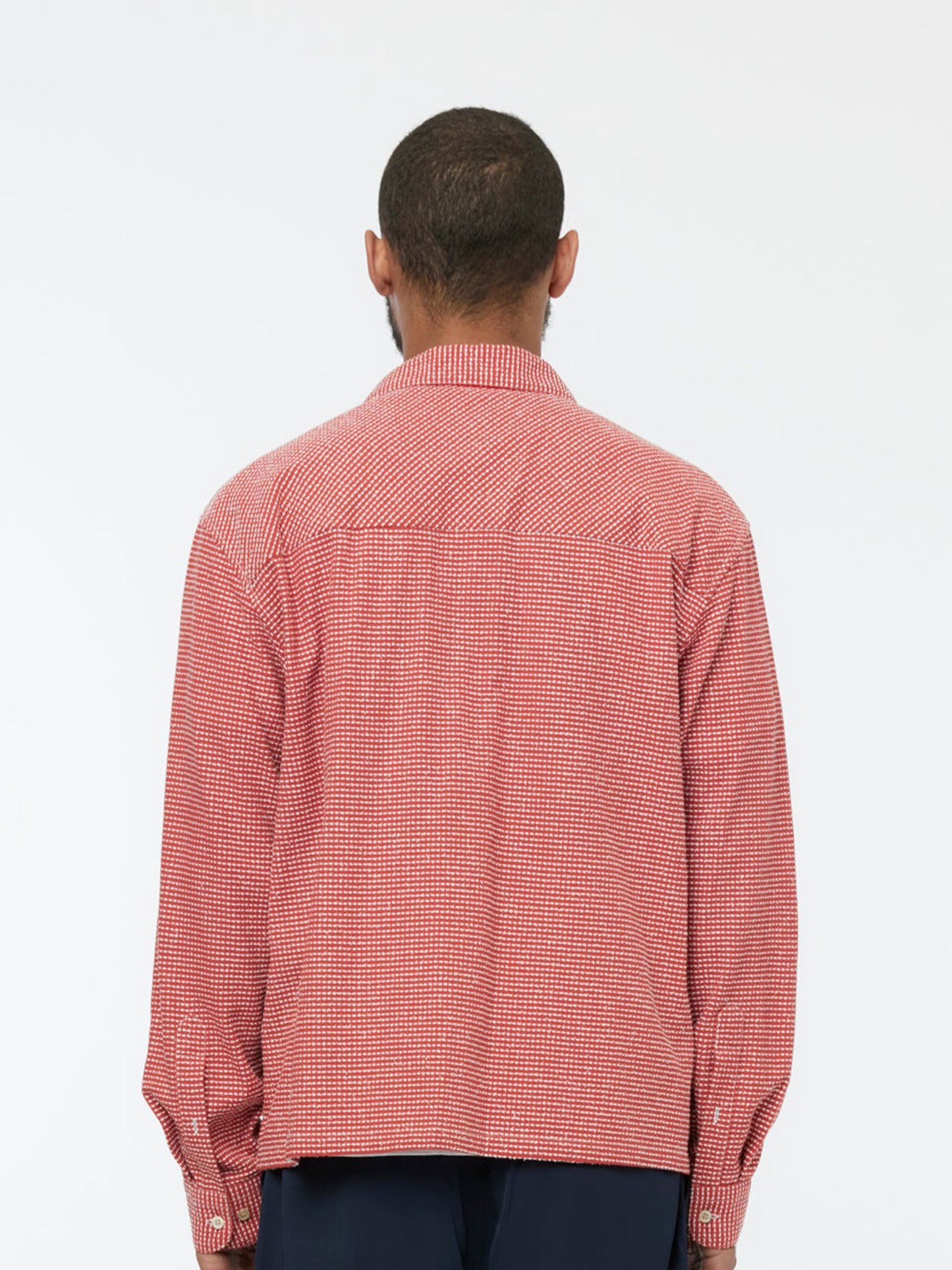 Boucle Stripe Shirt (Burgandy)