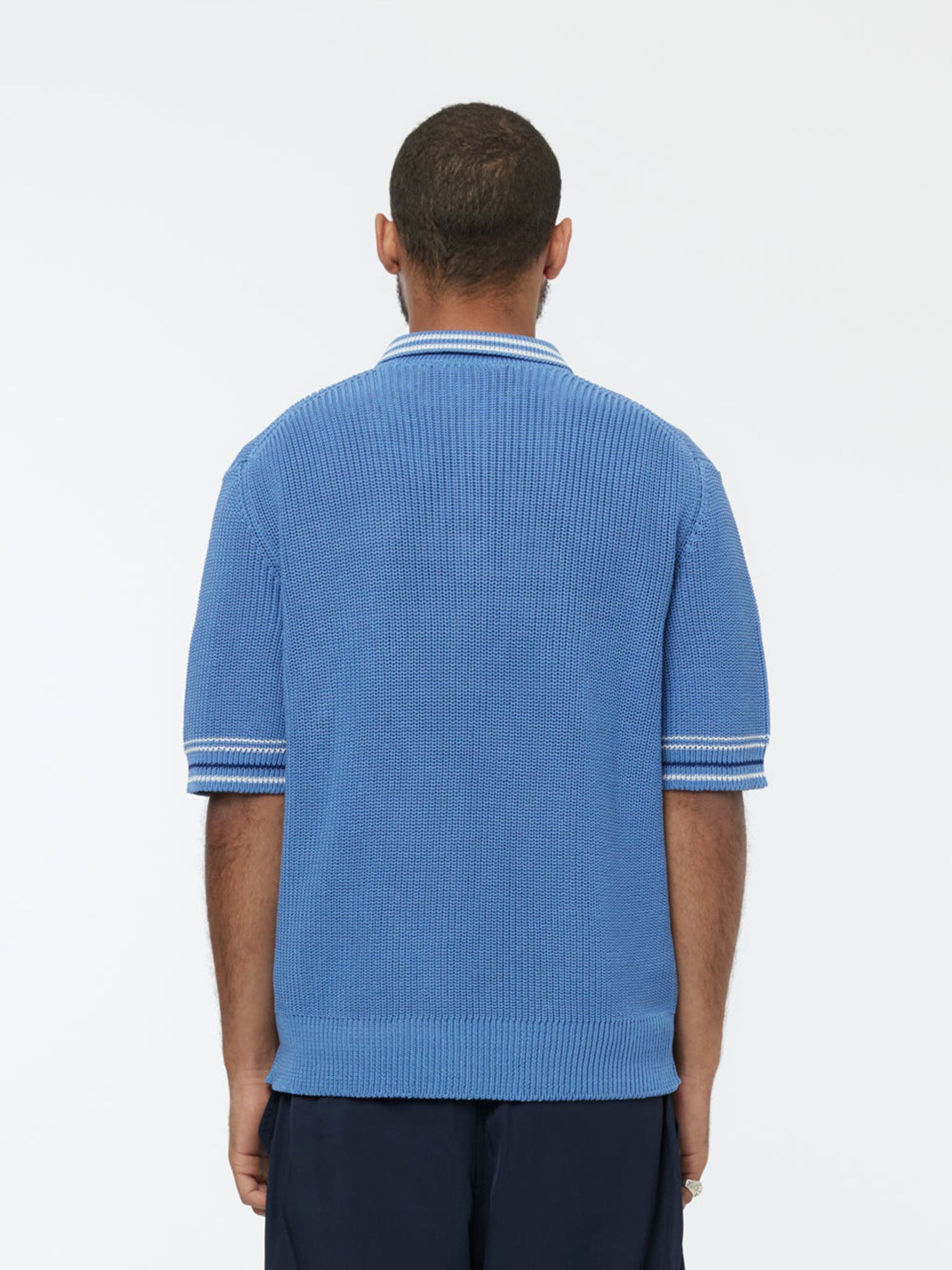 Marni Cotton Fisherman Ribs Knit Polo (Opal) - UNION LOS ANGELES