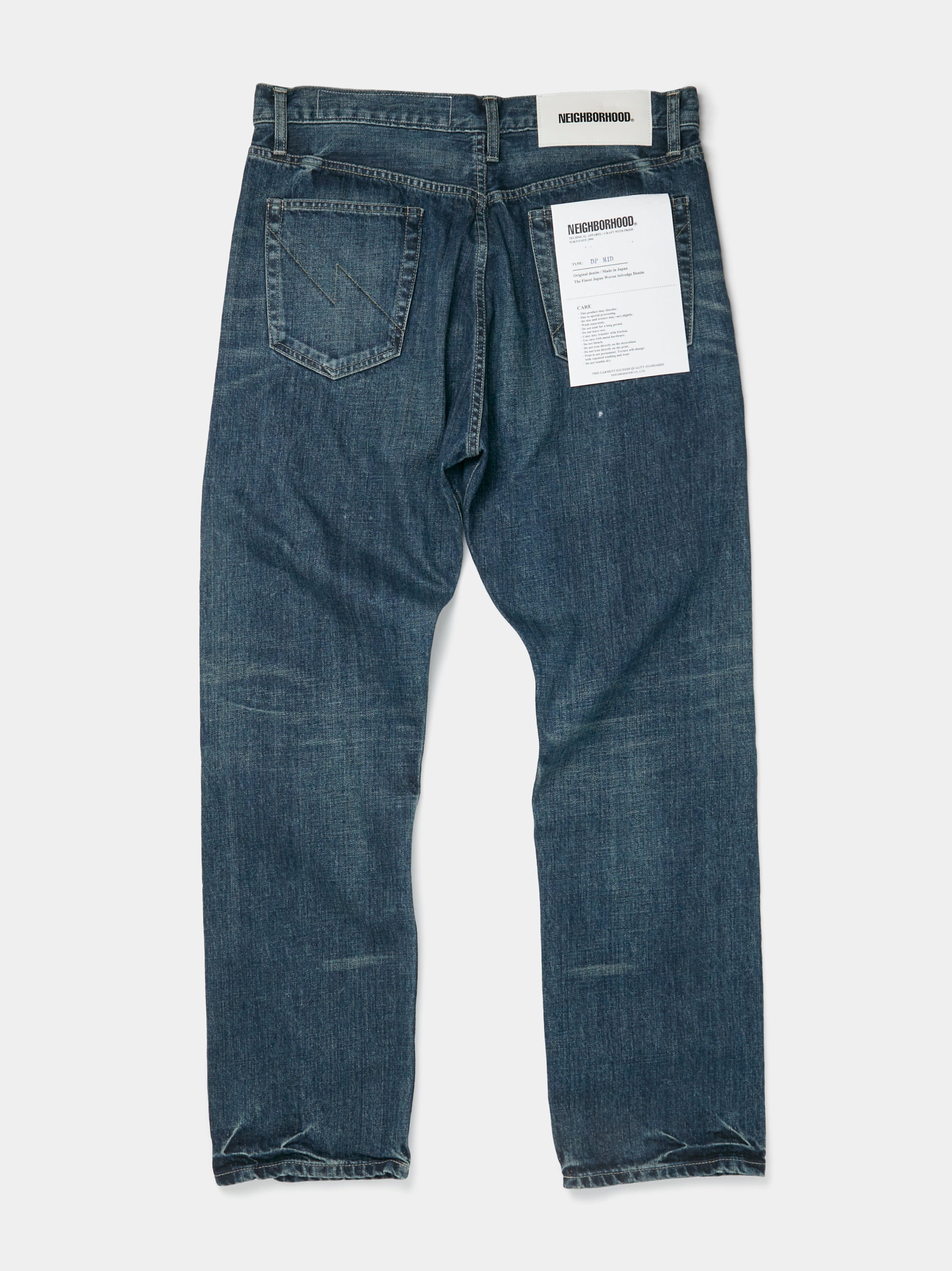 WASHED DENIM DP MID PANTS (Indigo)