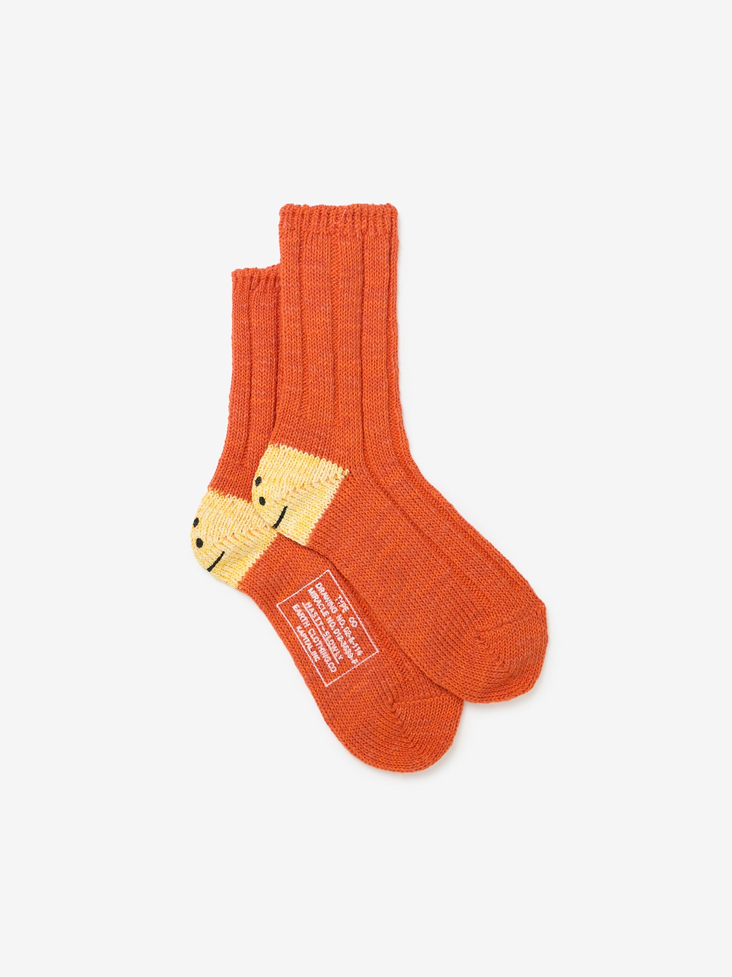 56 Yarns MA-1 RAINBOWY HAPPY HEEL Socks (Orange)