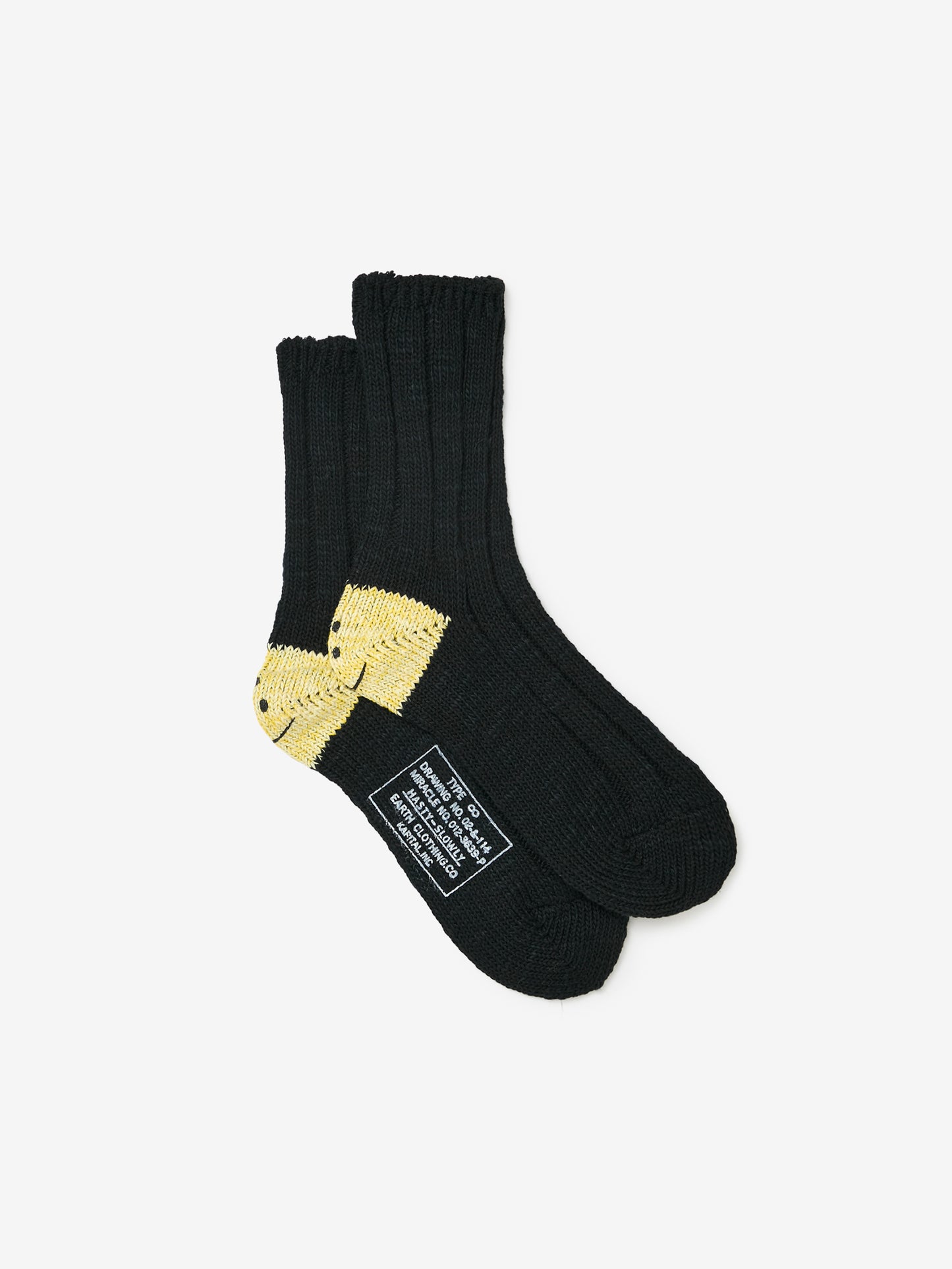 56 Yarns MA-1 RAINBOWY HAPPY HEEL Socks (Black)