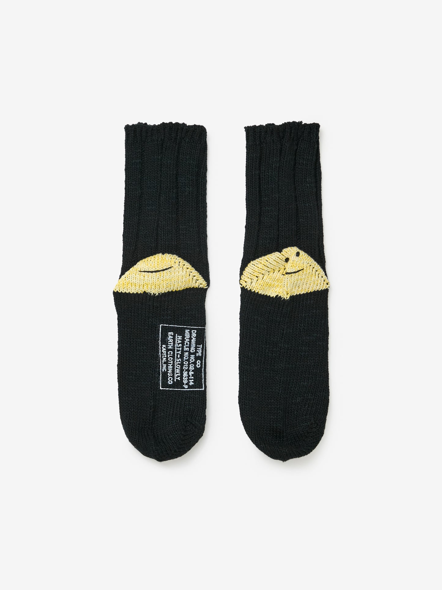 56 Yarns MA-1 RAINBOWY HAPPY HEEL Socks (Black)