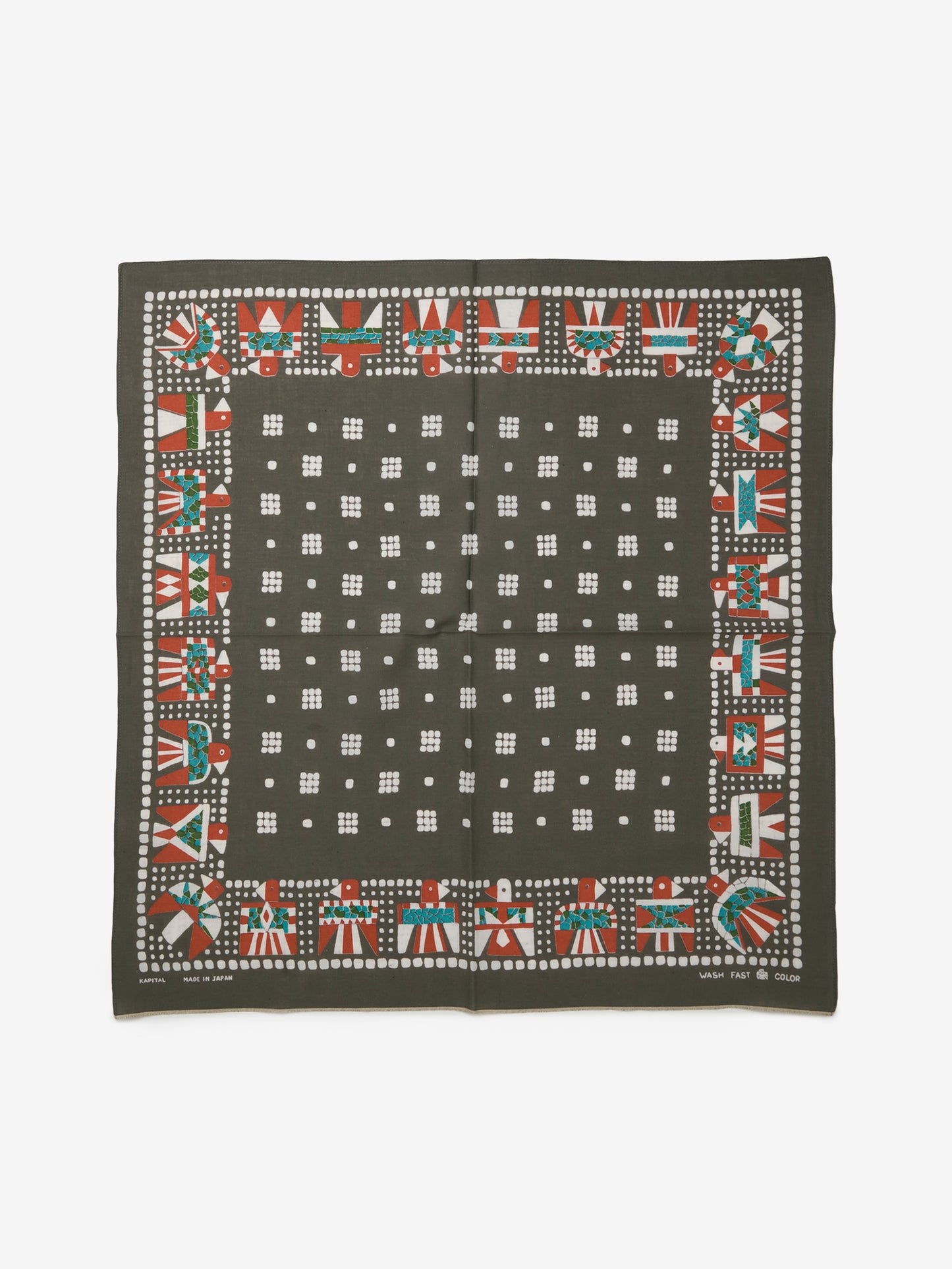 Fastcolor Selvedge Thunderbird Bandana (Khaki)