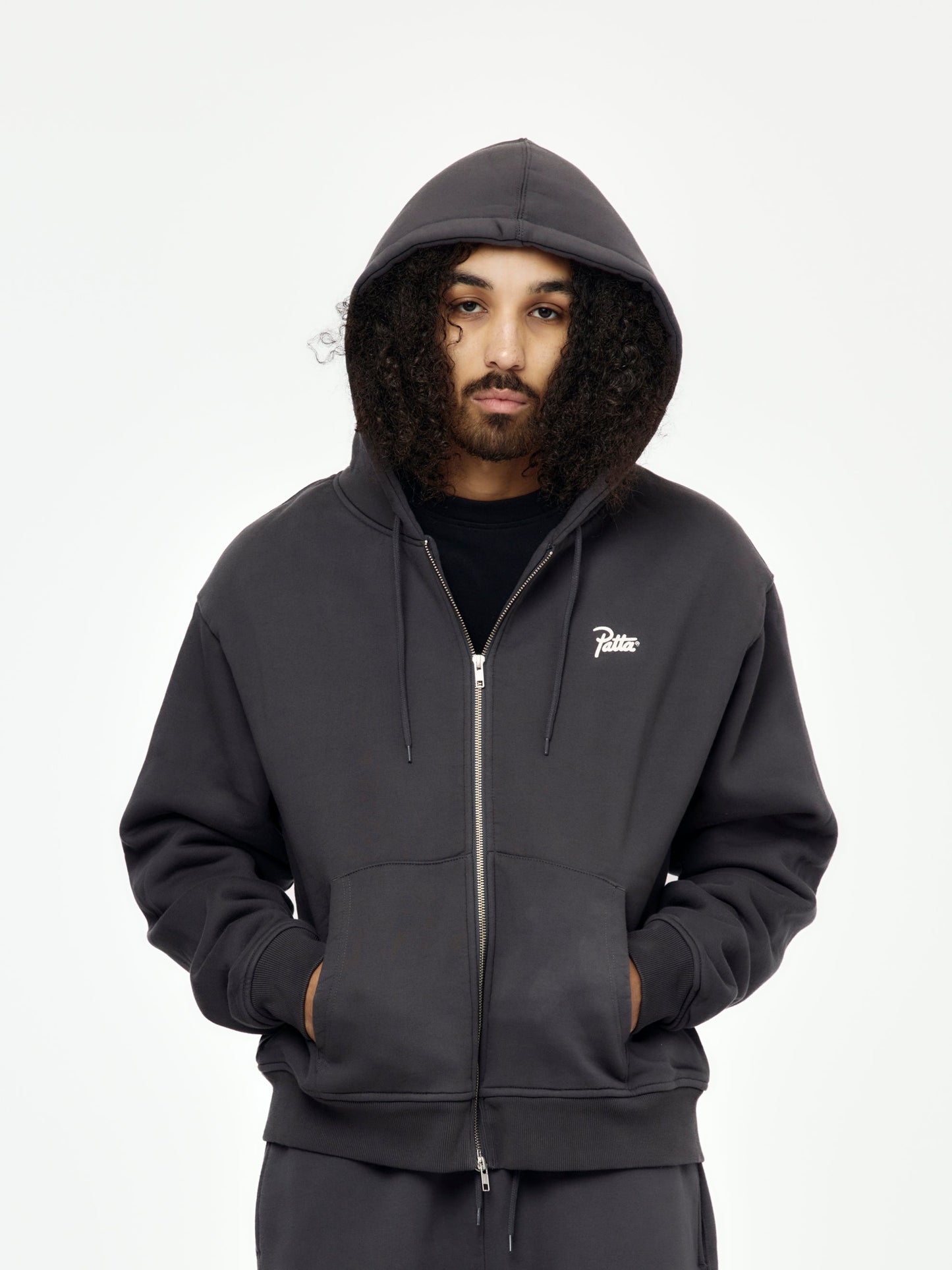 Classic Zip-Up Hooded Sweater (Forged Iron)