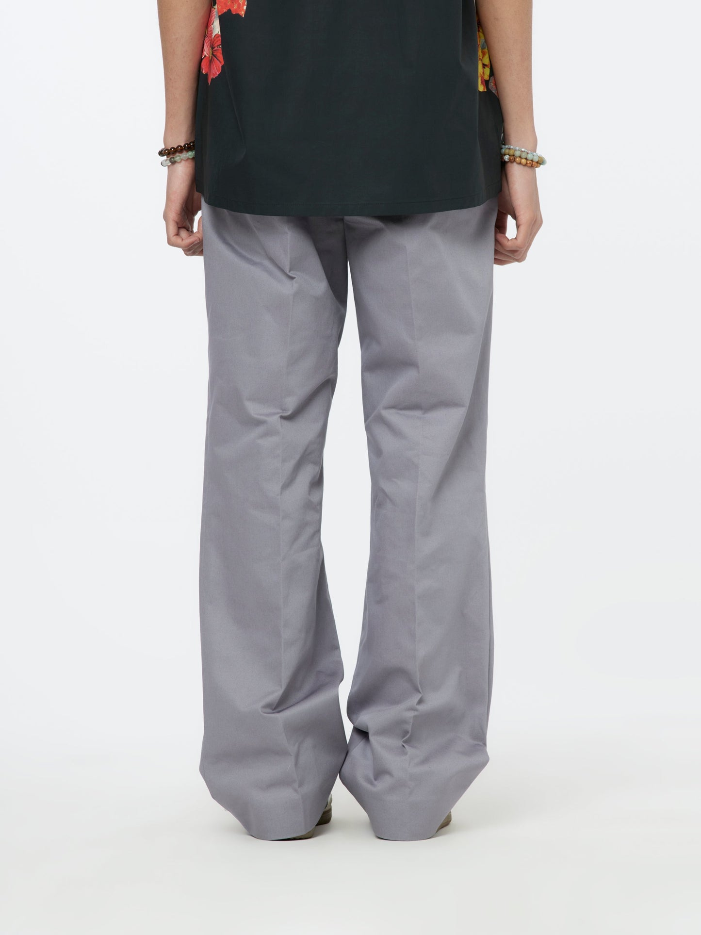 Leather Lace Chino Pants (Mercury)