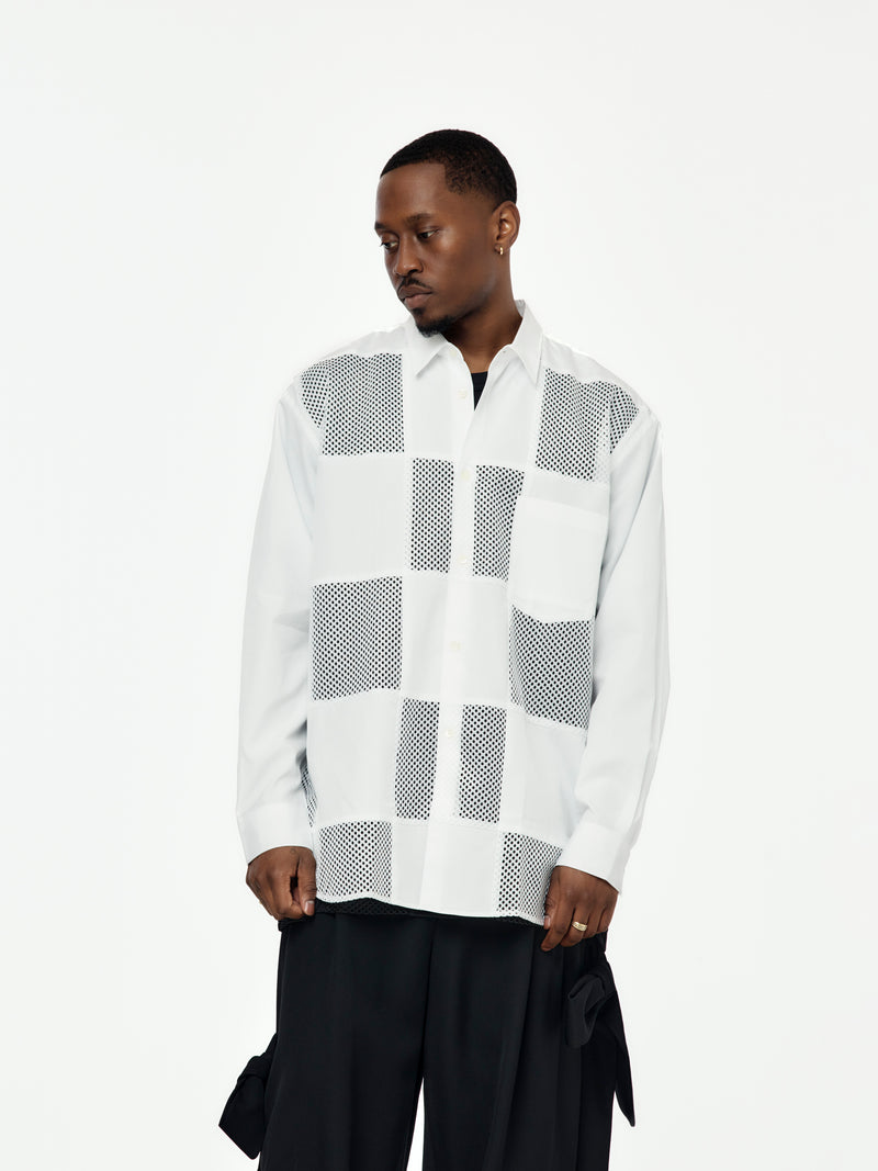Comme des Garçons Homme Plus Patchwork Shirt (White / White)