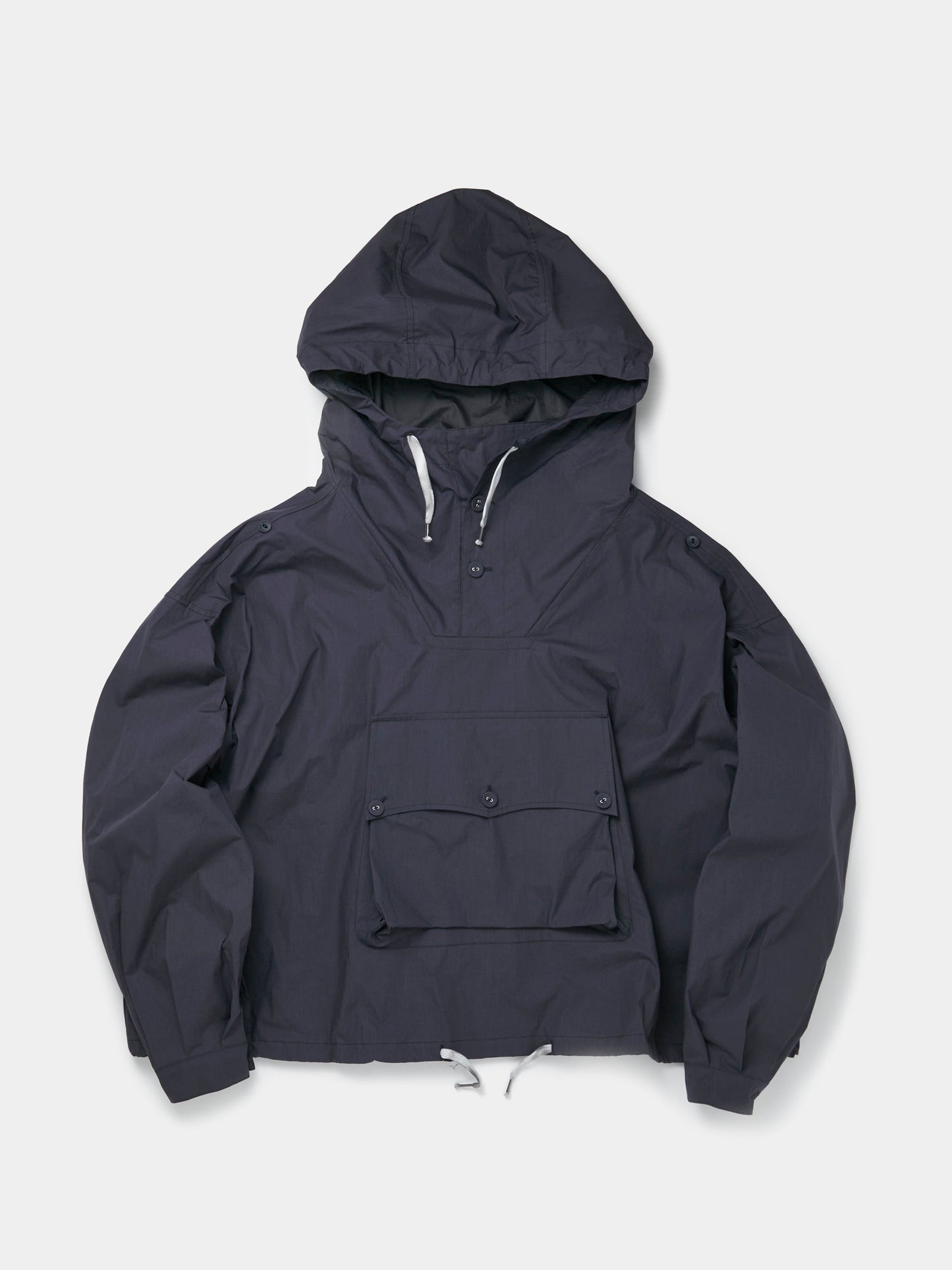 Hooded Pullover Sports Jacket (Washed Black)