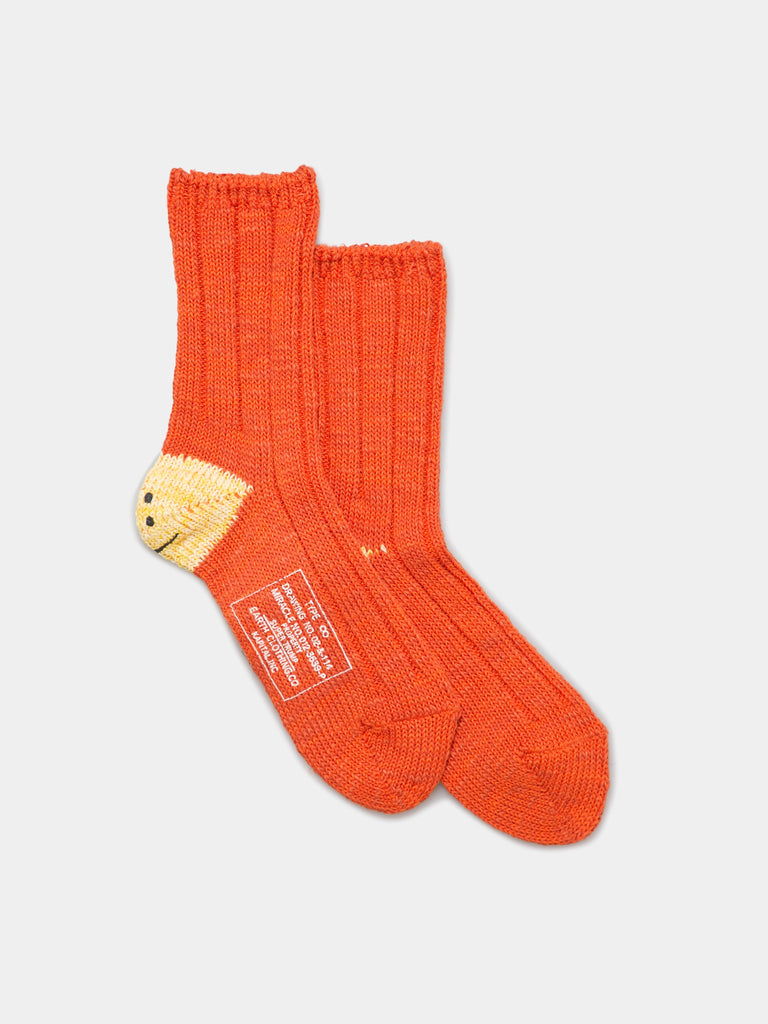 56 Yarns MA-1 RAINBOWY HAPPY HEEL Socks (Orange)