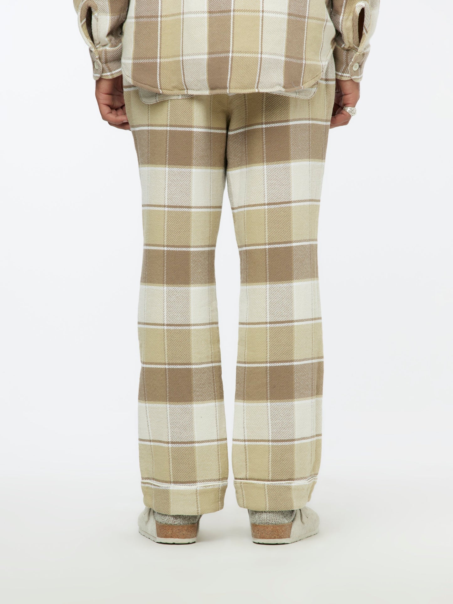 Checkered Pajama Pants (Beige)