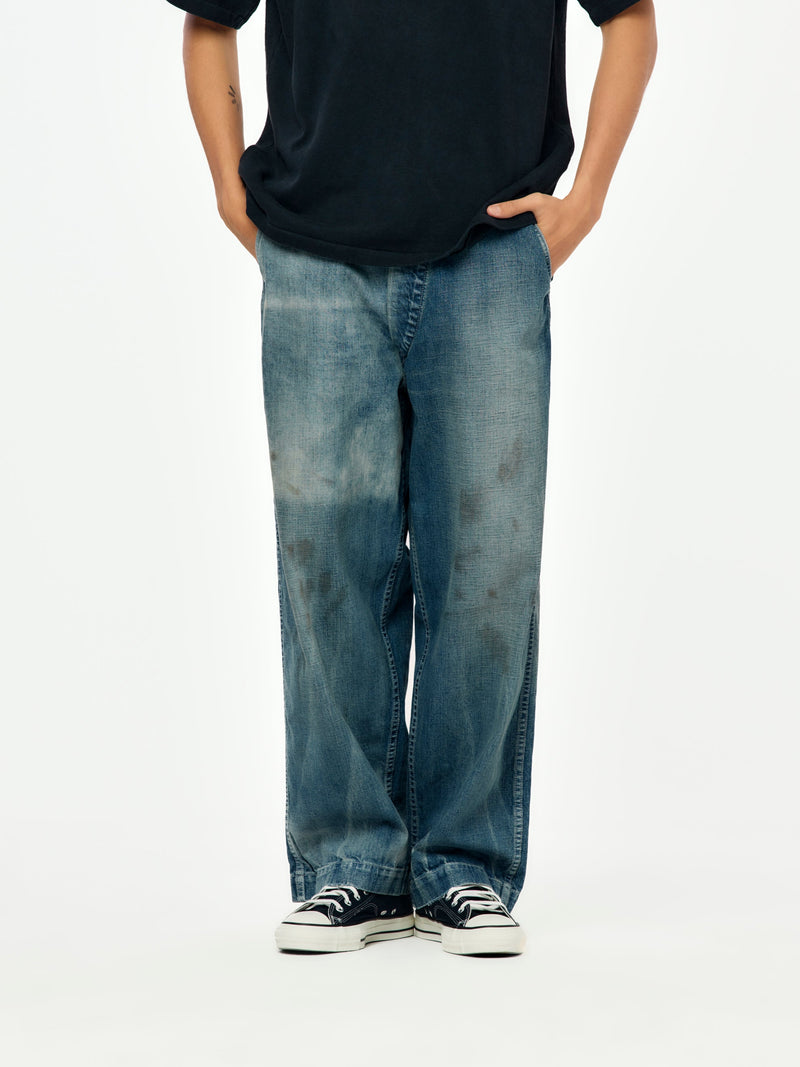 US ARMY DUNGAREE DENIM TROUSERS (Indigo)