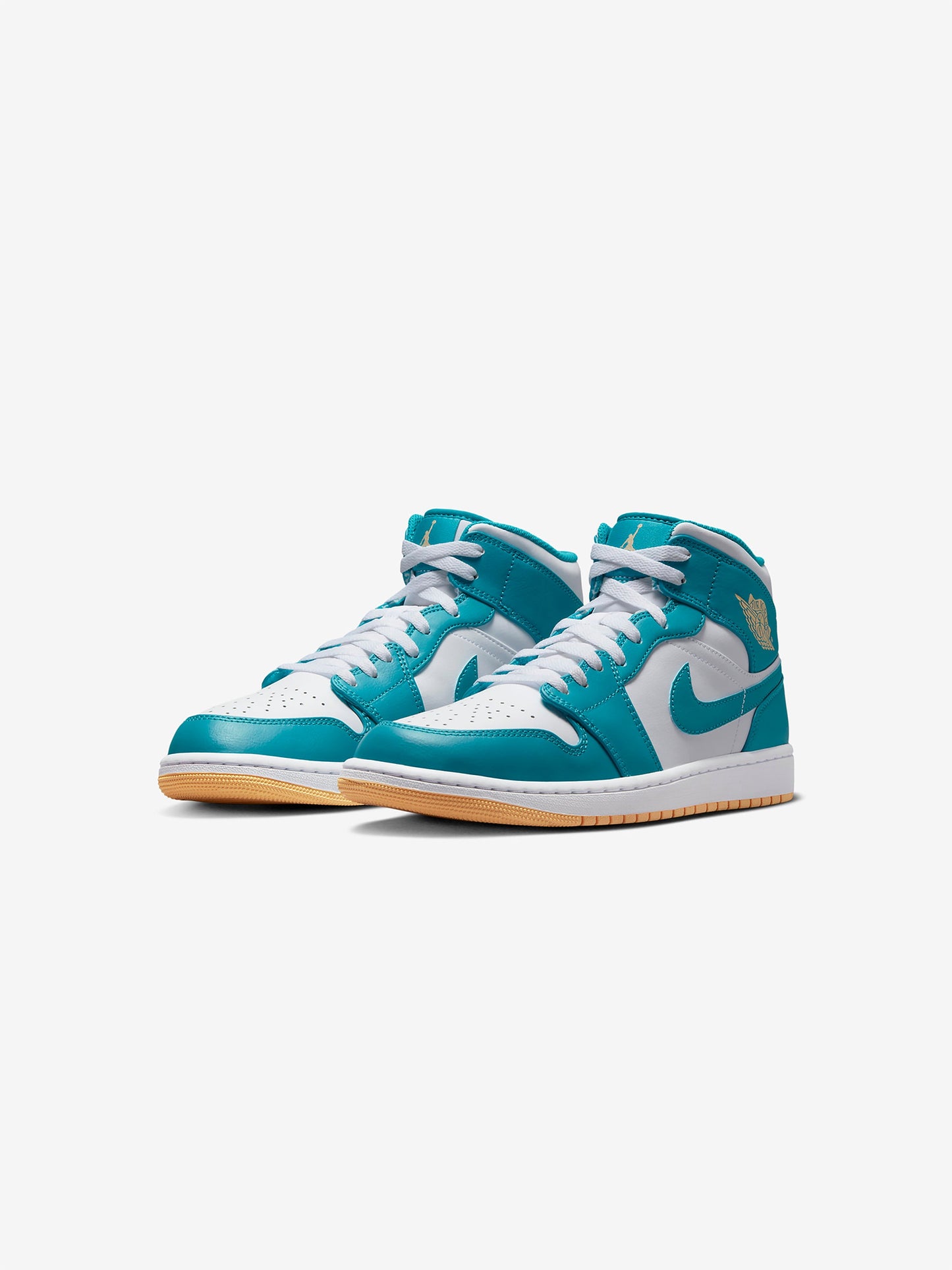AIR JORDAN 1 MID (Aquatone/Celestial Gold-White)