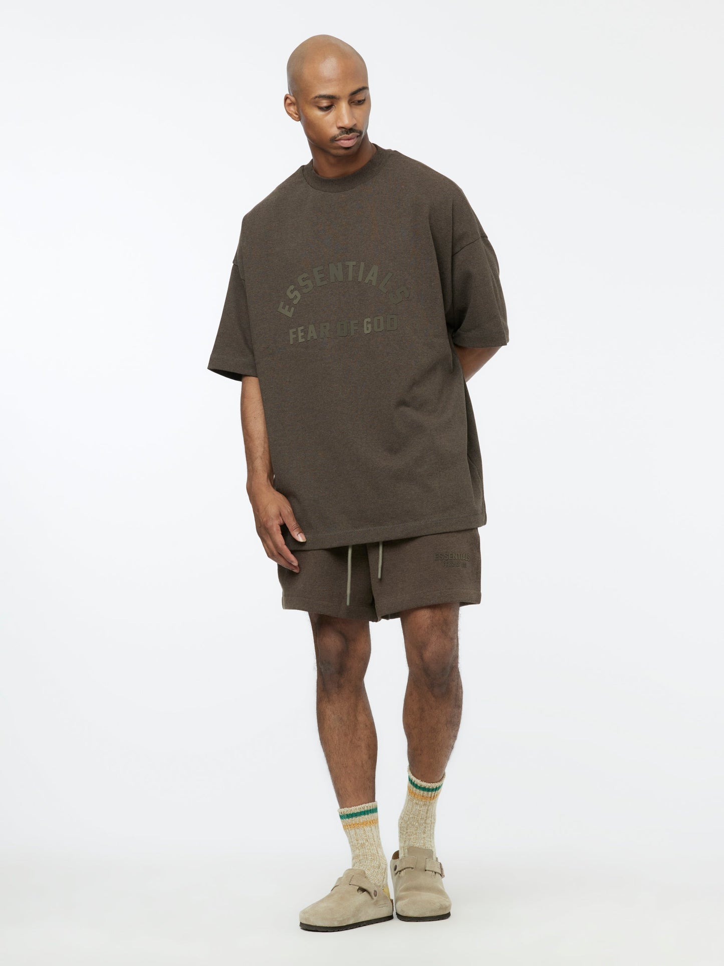 Essentials Heavy S/S Tee SU24 (Heather Wood)