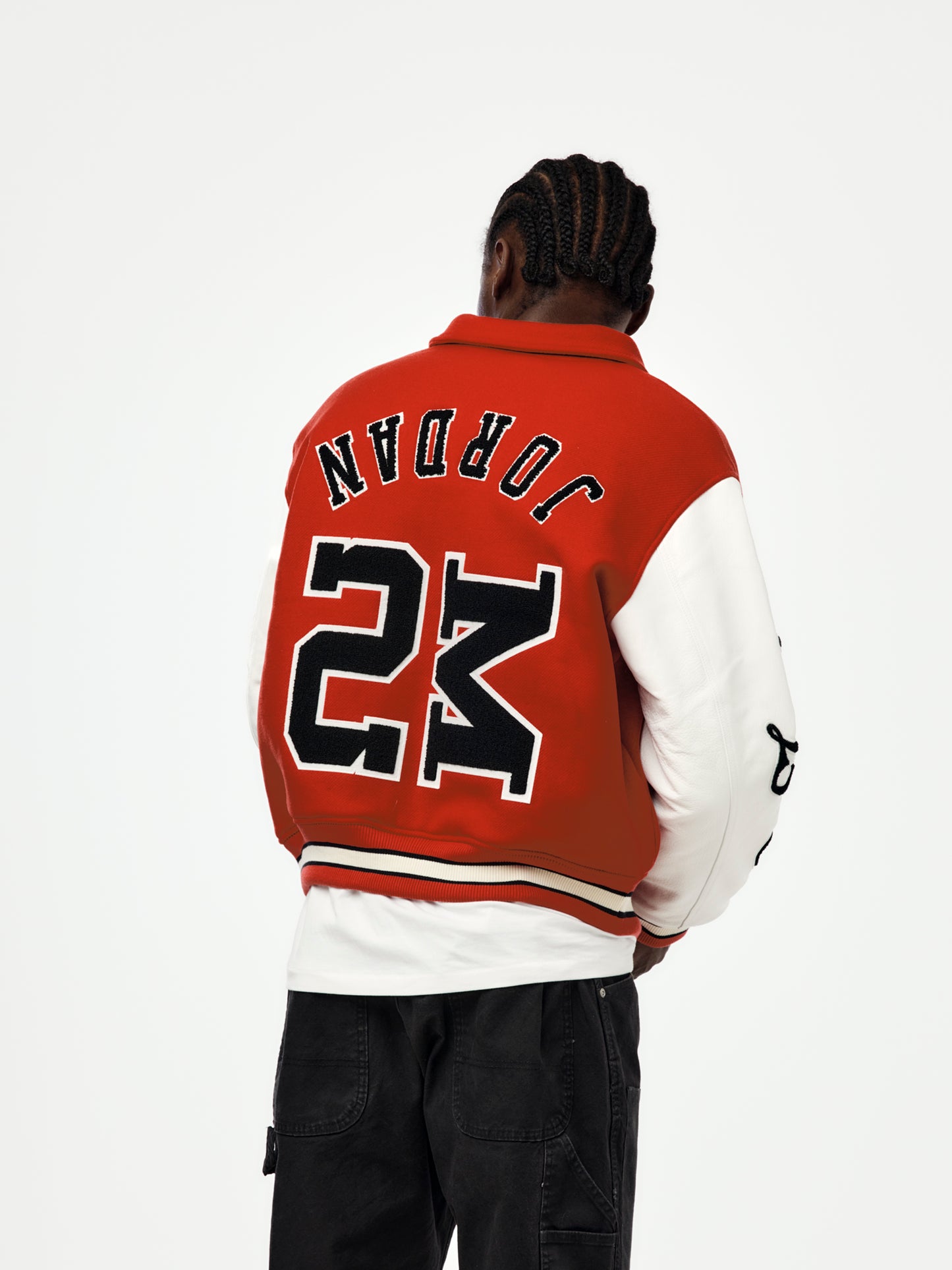 Saint Mx6 x Jordan Varsity Jacket (University Red/White/Black)