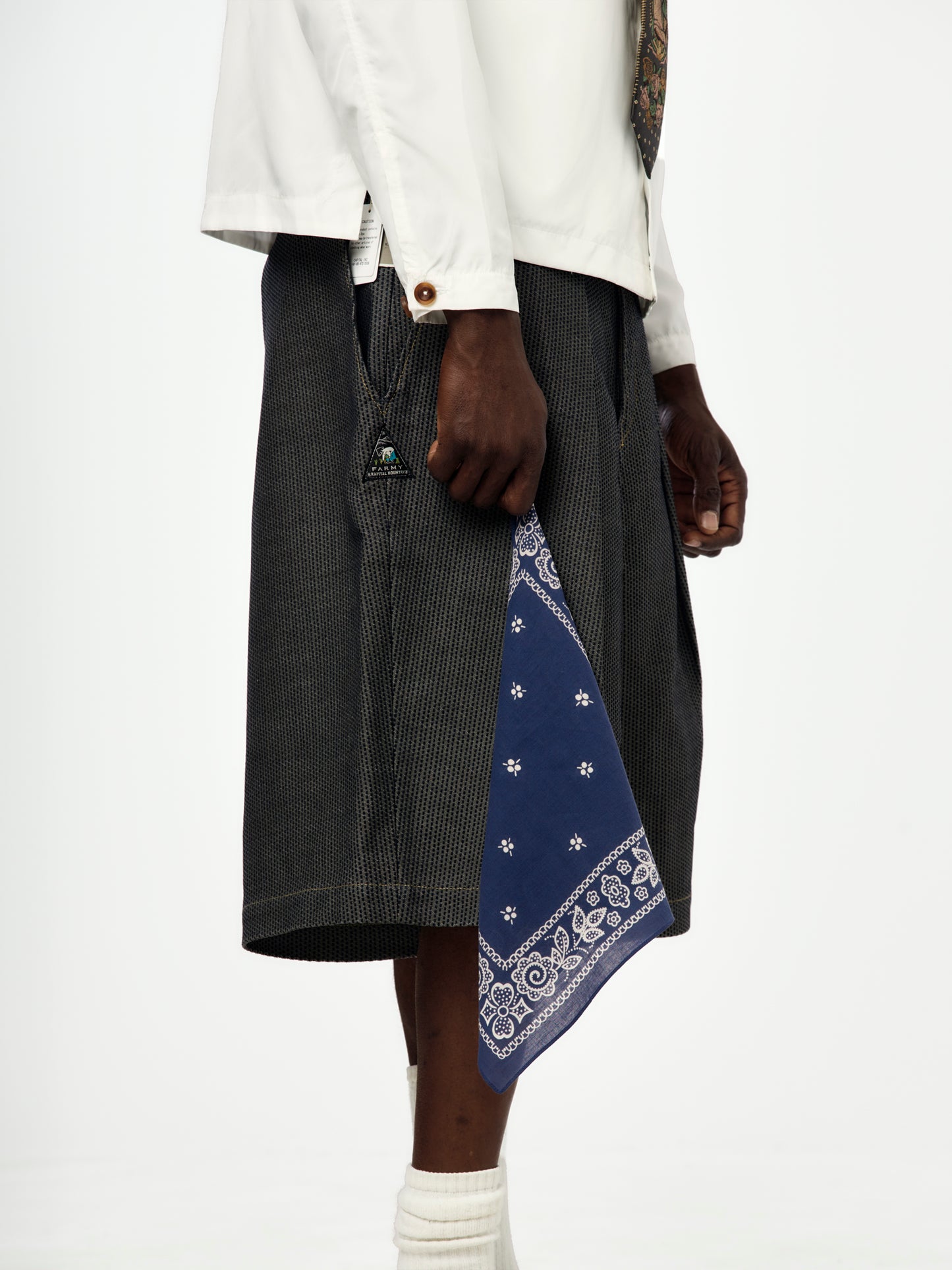 Fastcolor Selvedge ESCARGOT FLOWER Bandana (PURPLE)