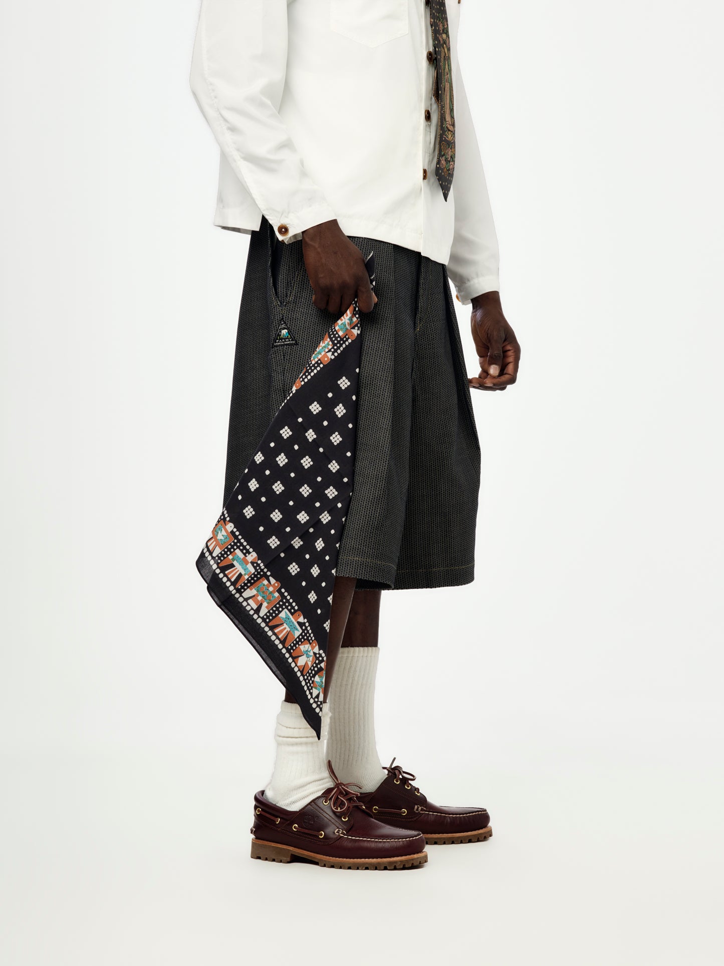 Fastcolor Selvedge Thunderbird Bandana (Black)