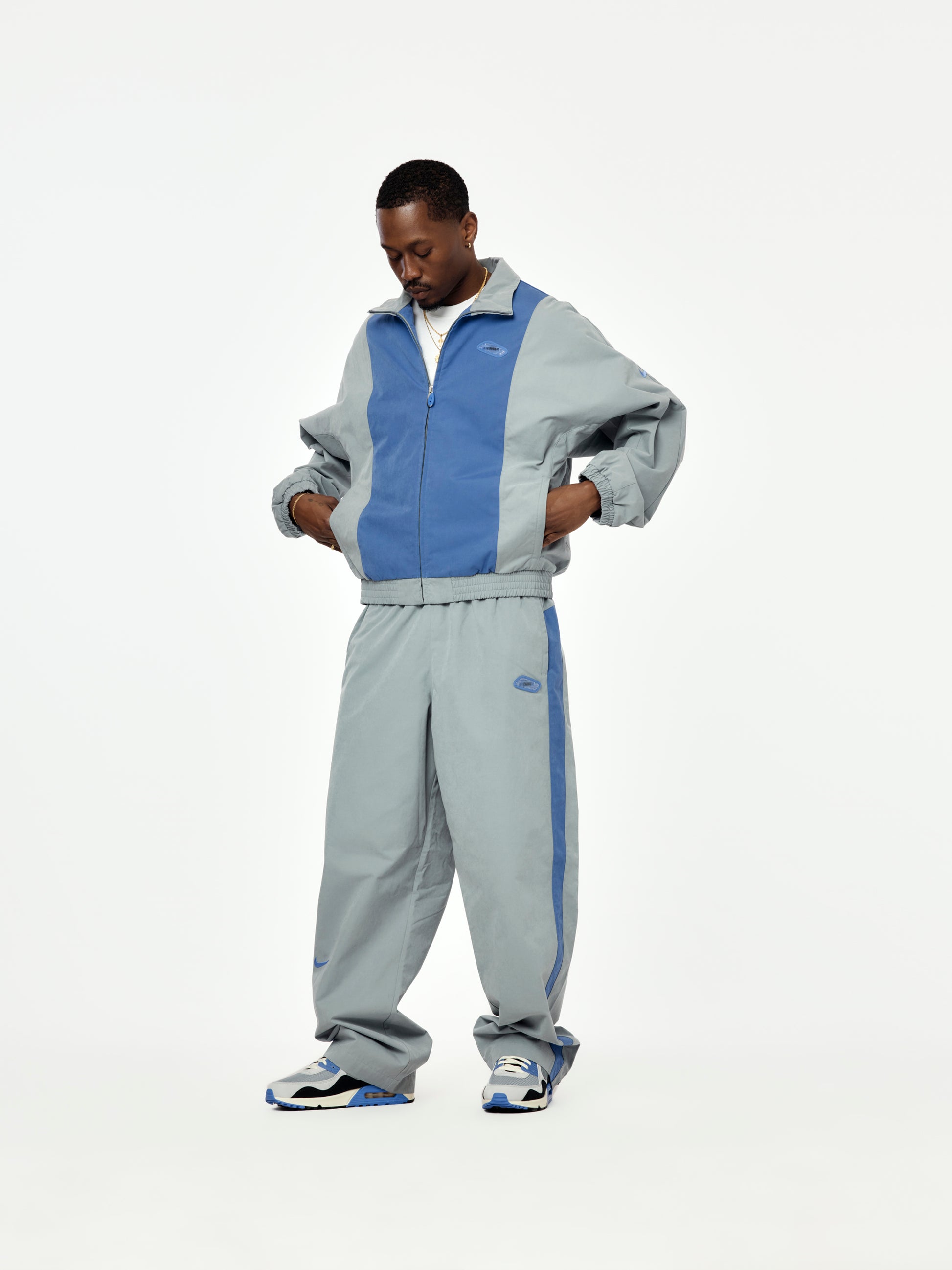 Nike x Patta Track Pants (Particle Grey/Sapphire)