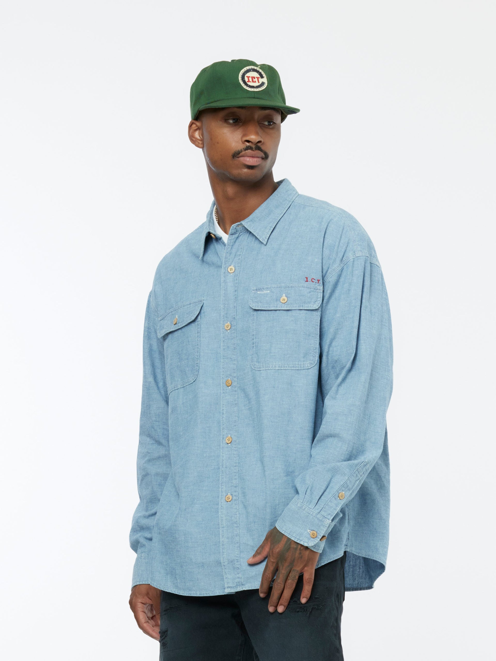 Visvim LANGER CHAMBRAY L/S (Lt. Indigo) - UNION LOS ANGELES