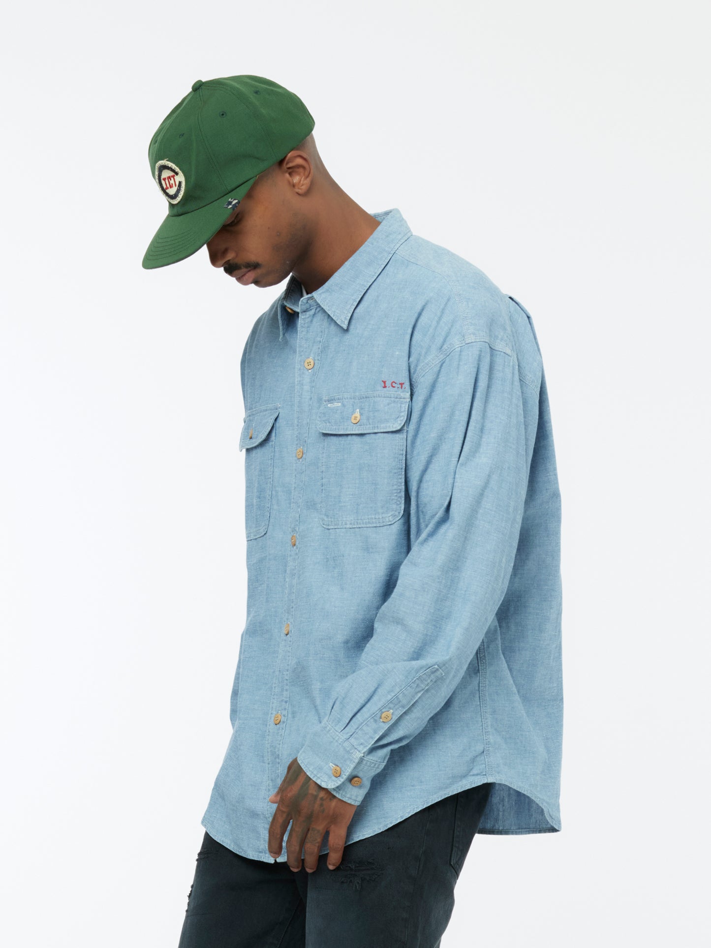 LANGER CHAMBRAY L/S (Lt. Indigo)