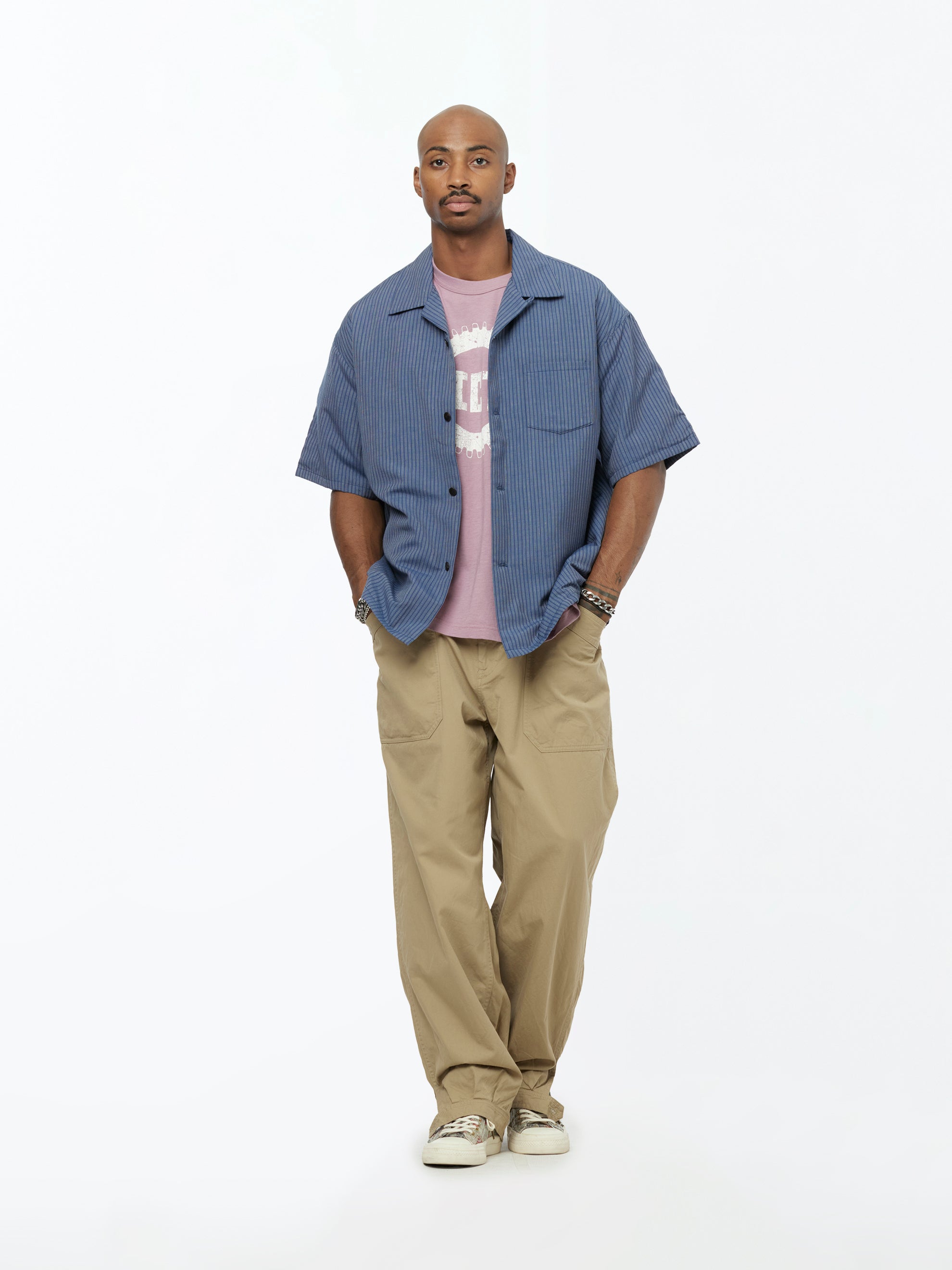 Visvim WALLIS DOWN SHIRT S/S (Navy) - UNION LOS ANGELES Visvim WALLIS DOWN SHIRT S/S (Navy) - UNION LOS ANGELES