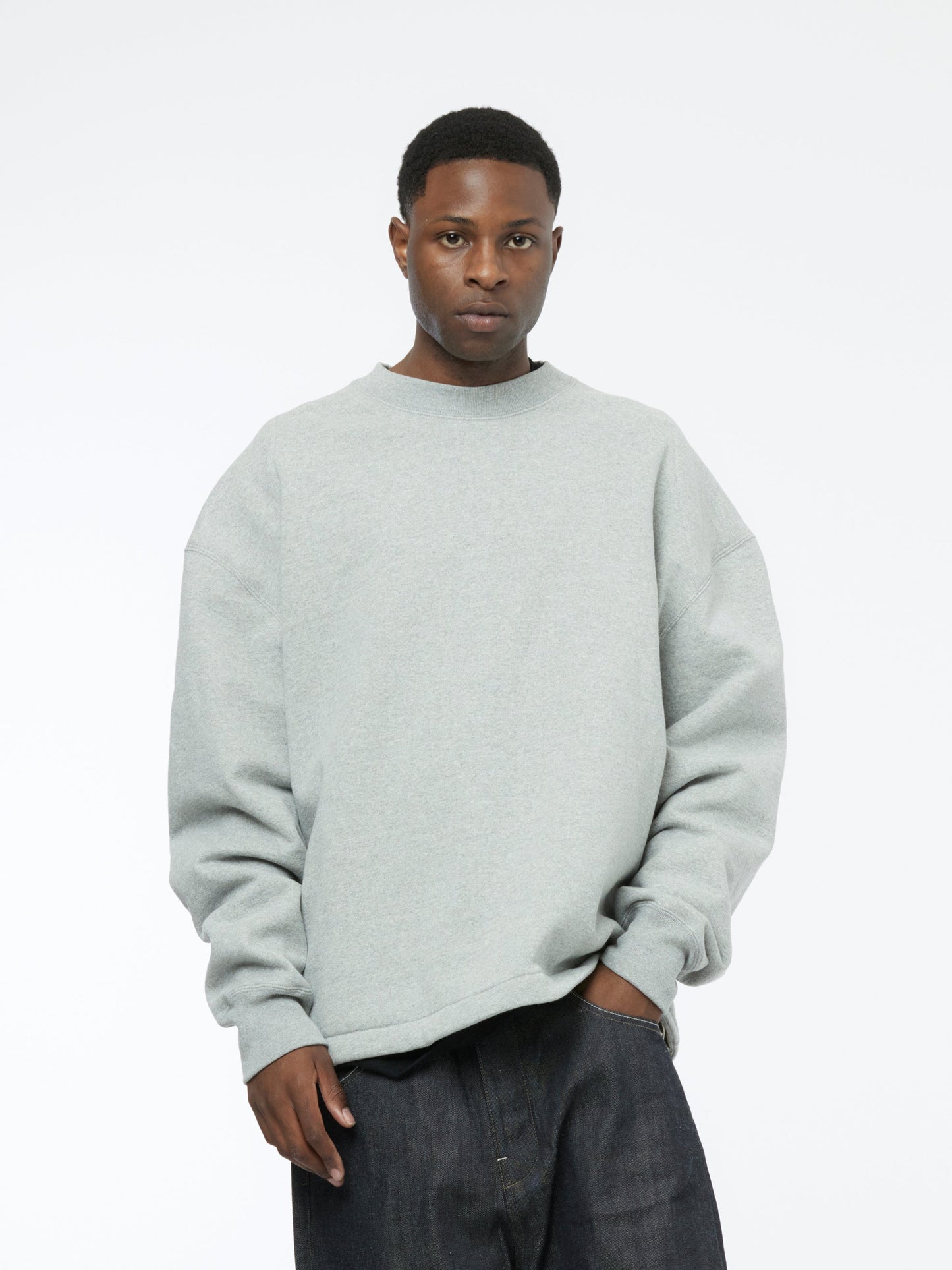 Padded Crewneck Sweatshirt