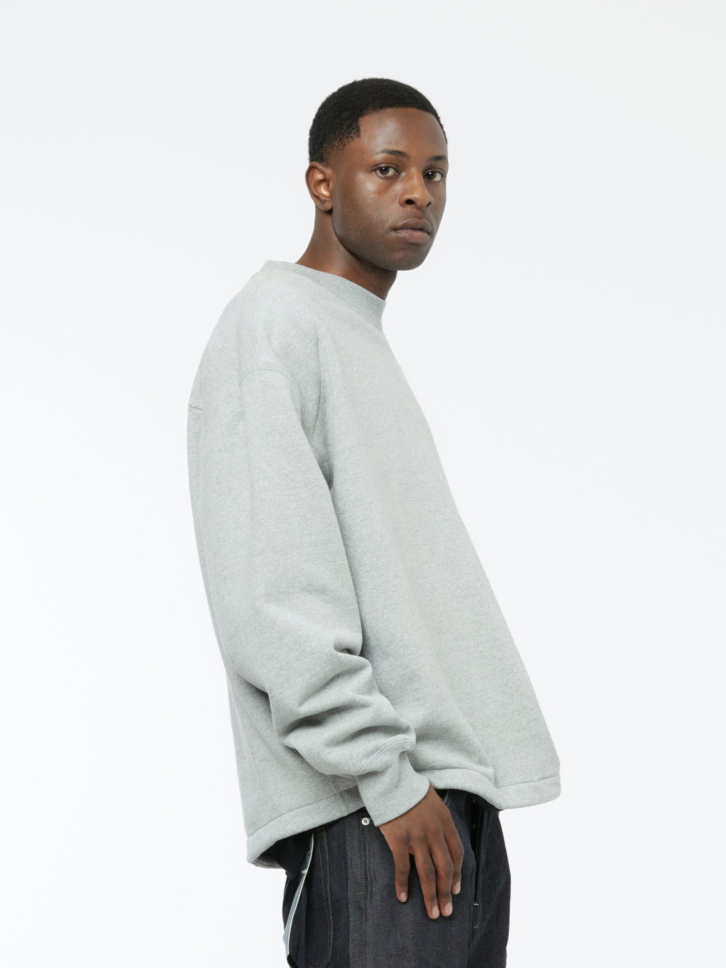 Padded Crewneck Sweatshirt